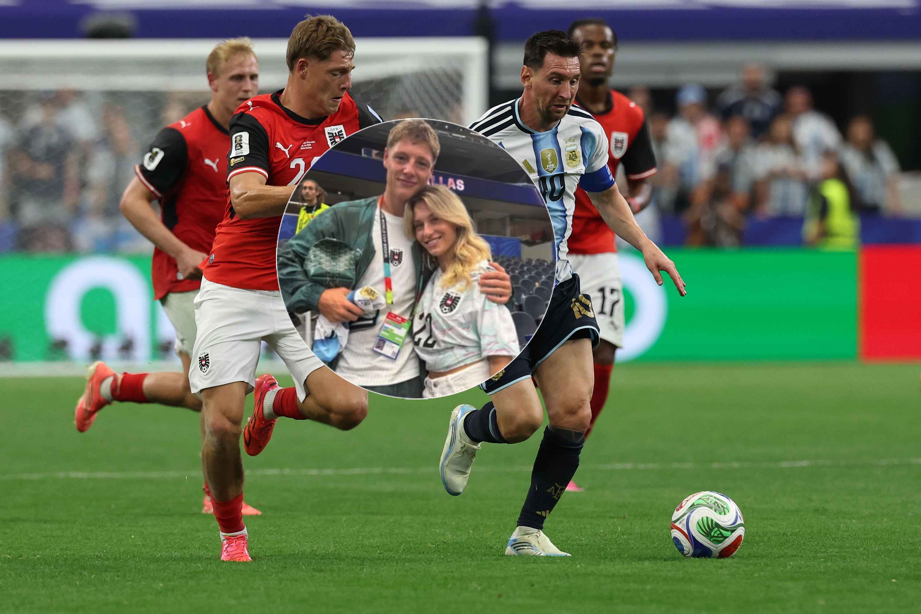 Prass im Duell mit Messi – und vermutlich mit seinem Trikot. 