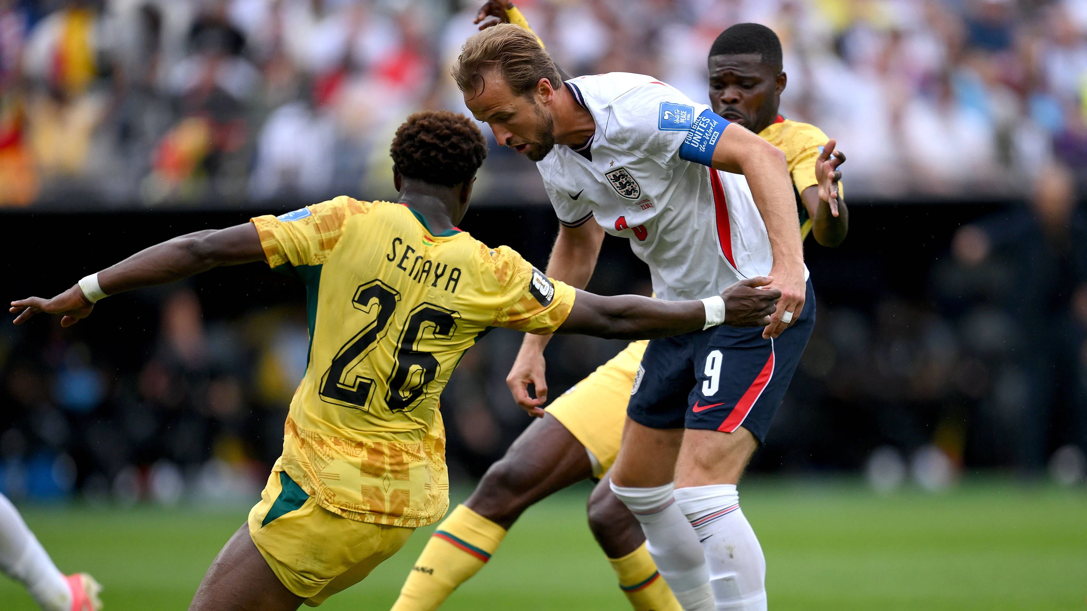 Englands Fußball-Star Harry Kane gegen Ghana. 