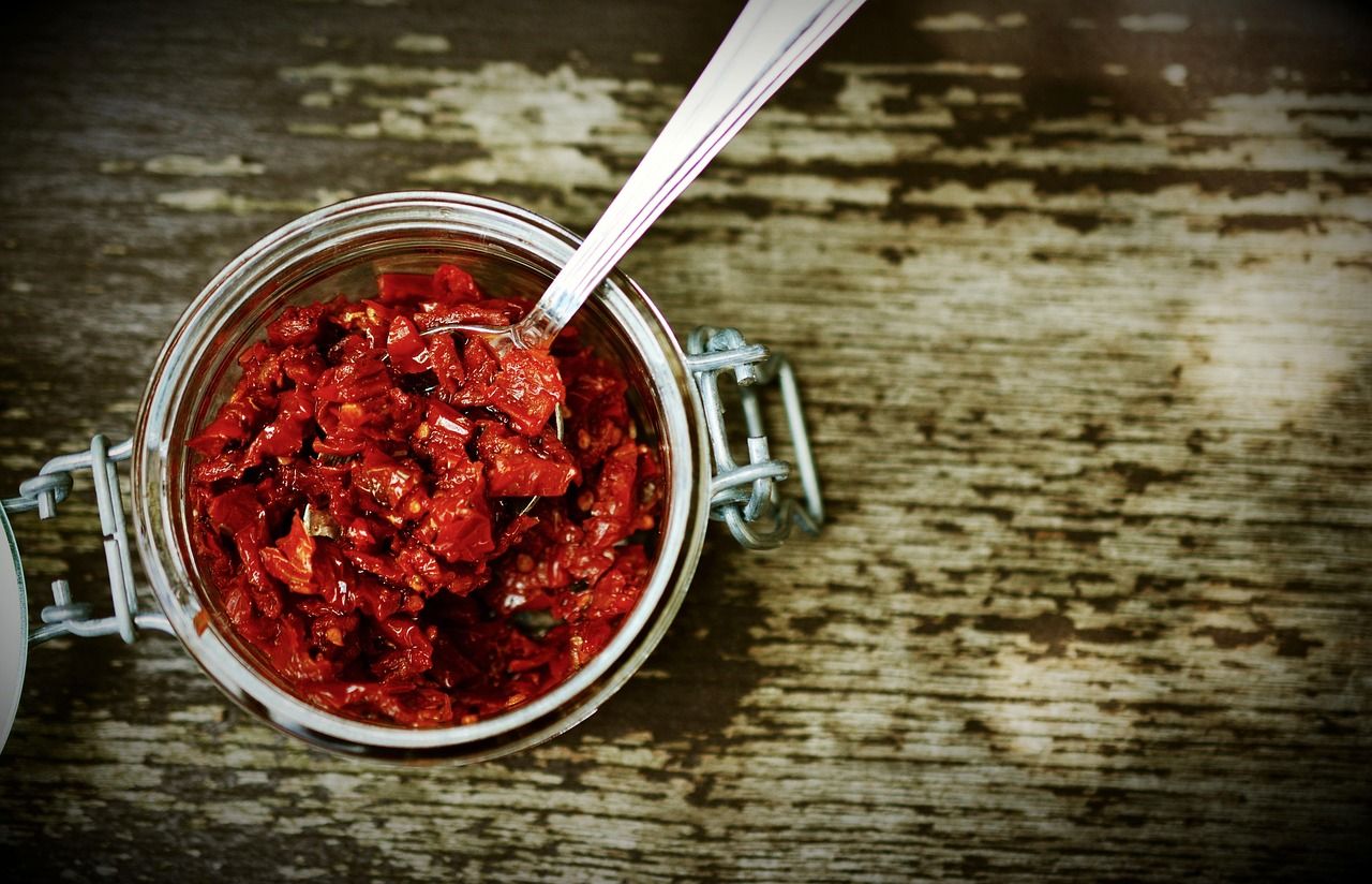 Getrocknete Tomaten in Öl