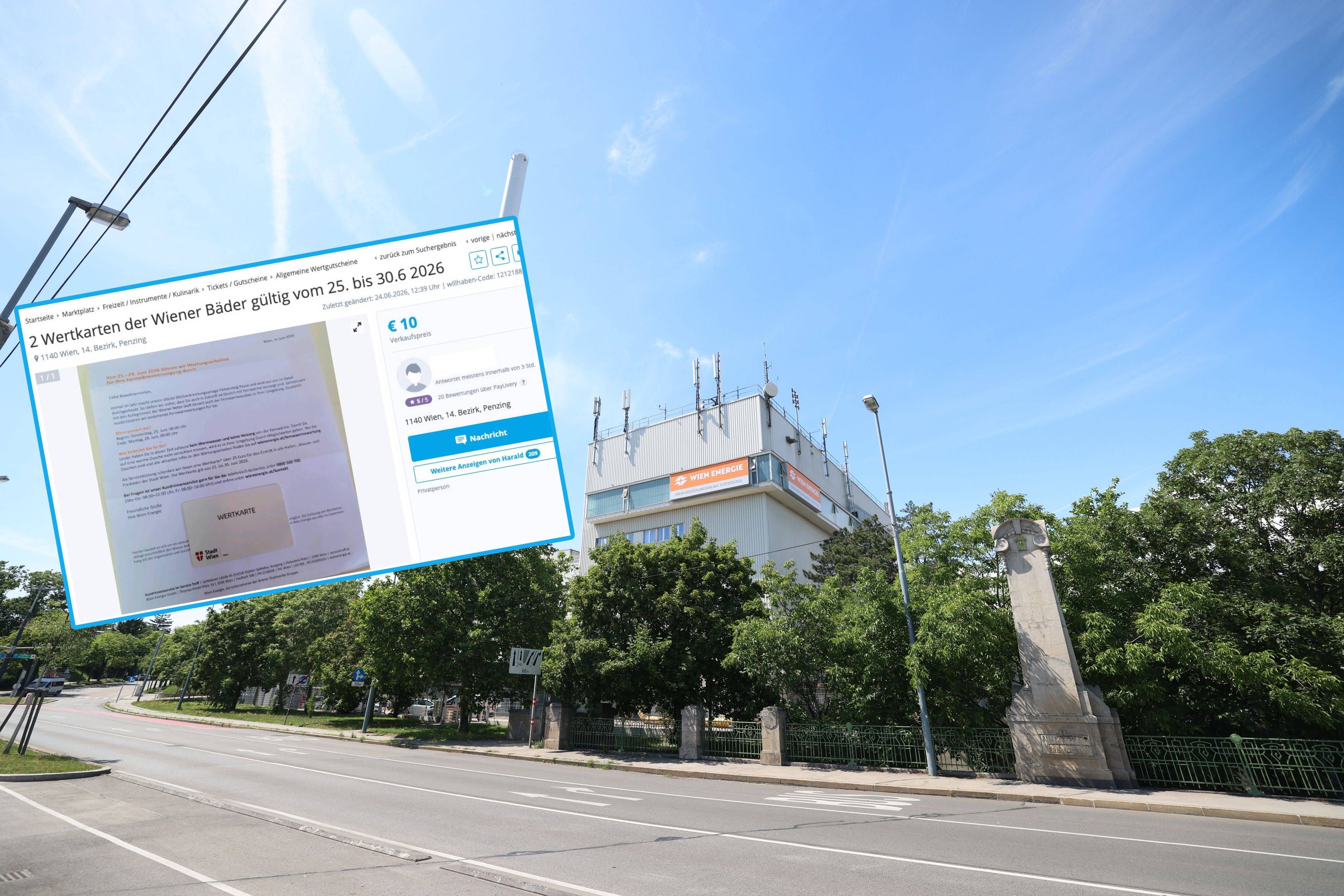 Die Flötzersteig-Leitung wird modernisiert, daher wurden Gutscheine für die Wiener Bäder verteilt.