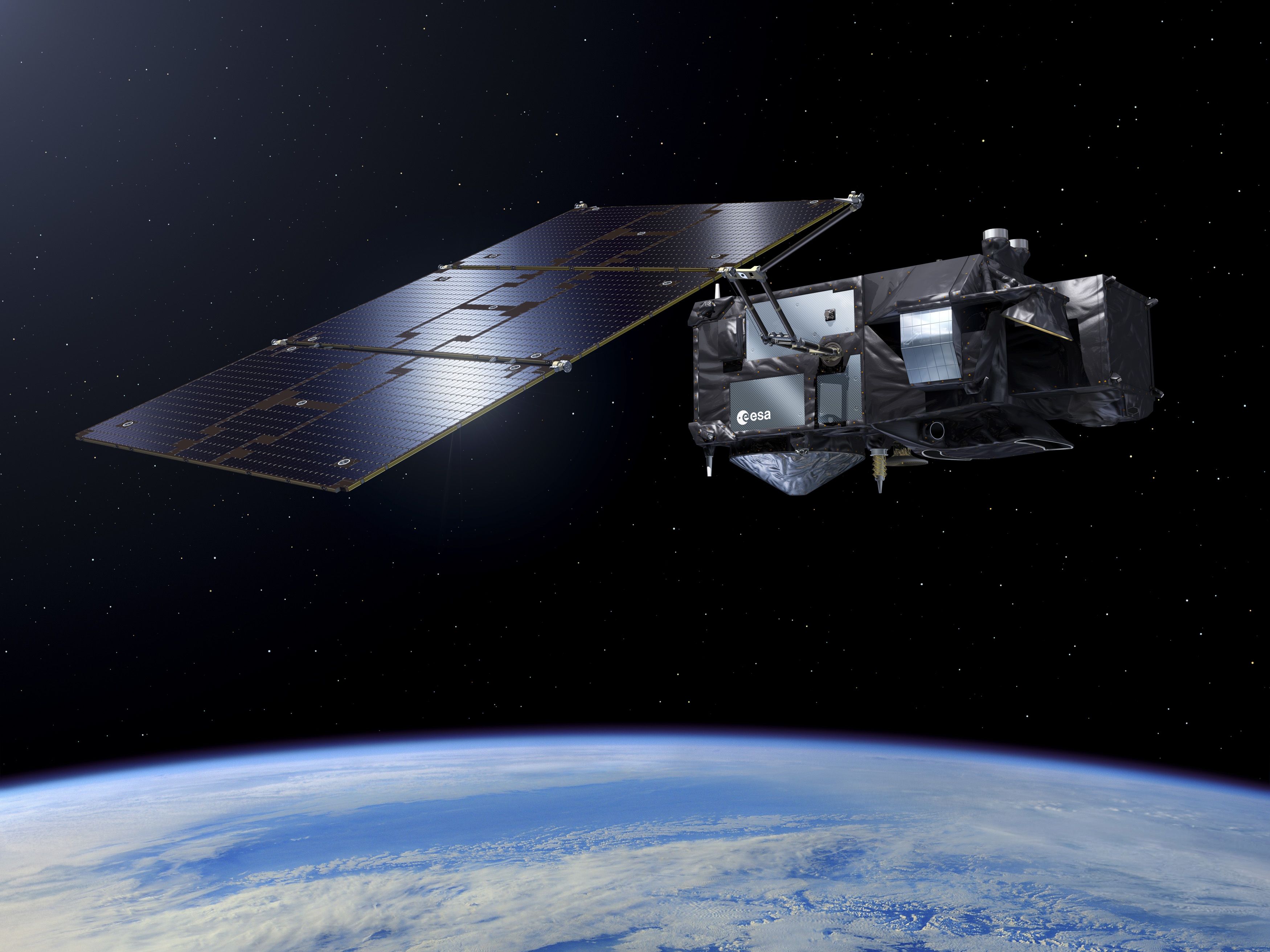 Der Erdbeobachtungssatellit Sentinel-3 misst derzeit bedrückend hohe Bodentemperaturen in Frankreich und Spanien. 