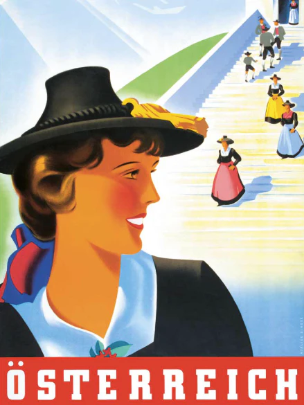 Historische Plakate der Österreich-Werbung: Mit der Seele baumeln als Urlaubsvergnügen