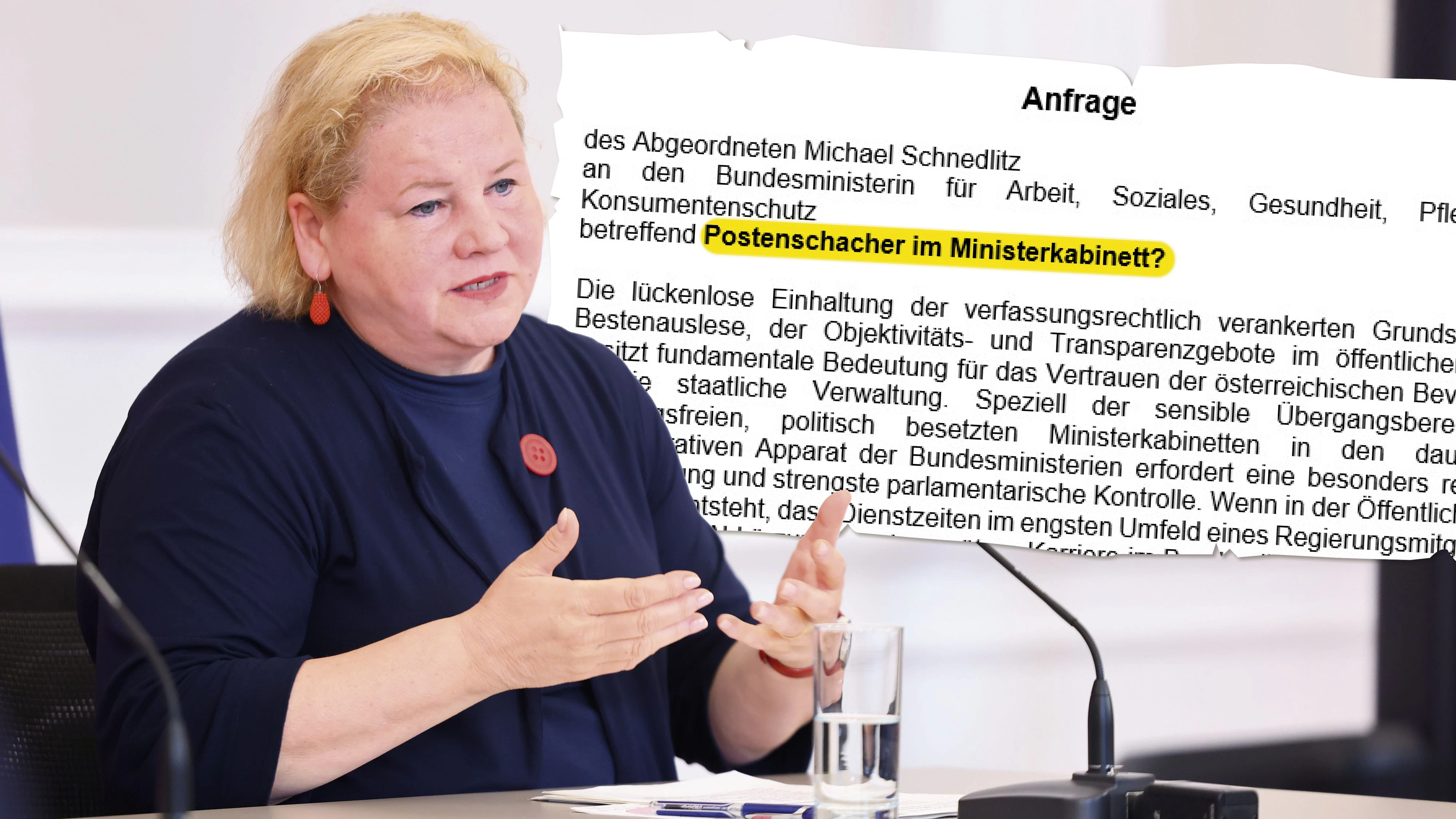 "Heute" liegt die parlamentarische Anfrage an SP-Ministerin Schumann vor.