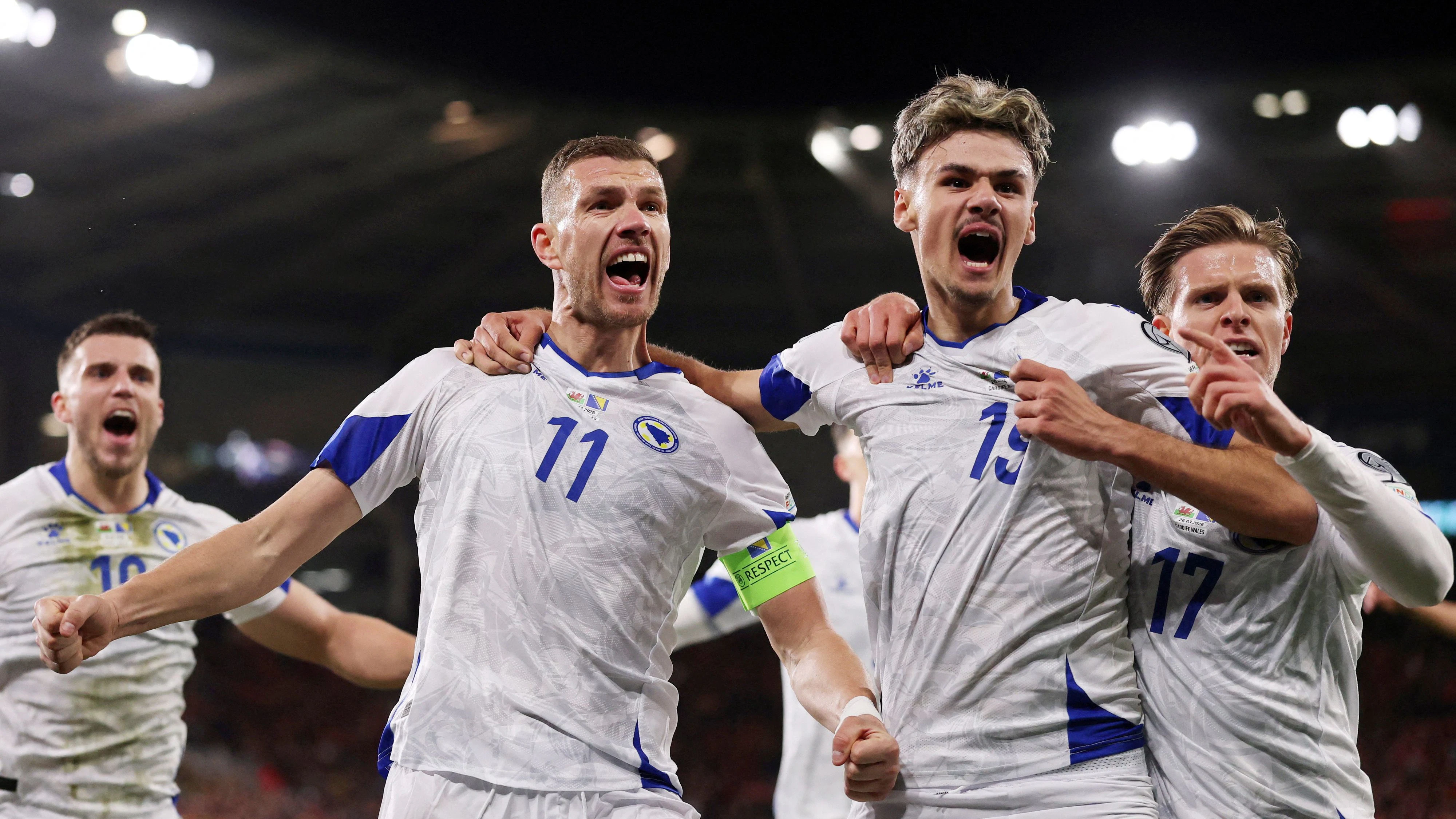 Edin Dzeko und Karim Alajbegovic wollen gegen Katar jubeln.