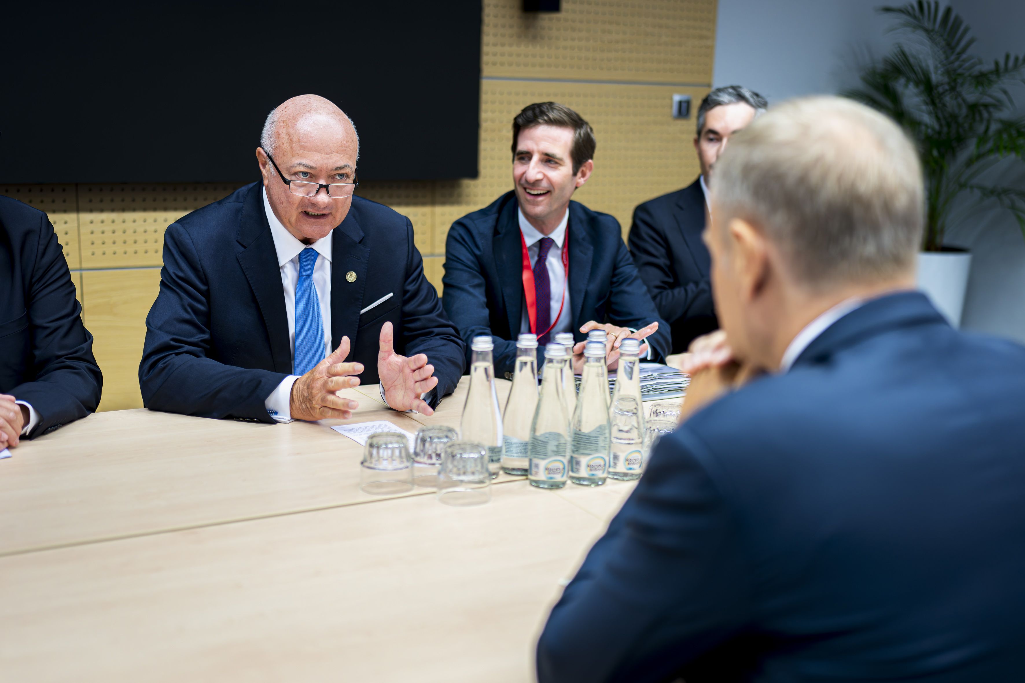 Bundeskanzler Christian Stocker (ÖVP) nimmt an der fünften Ukraine-Wiederaufbau-Konferenz in Danzig teil.