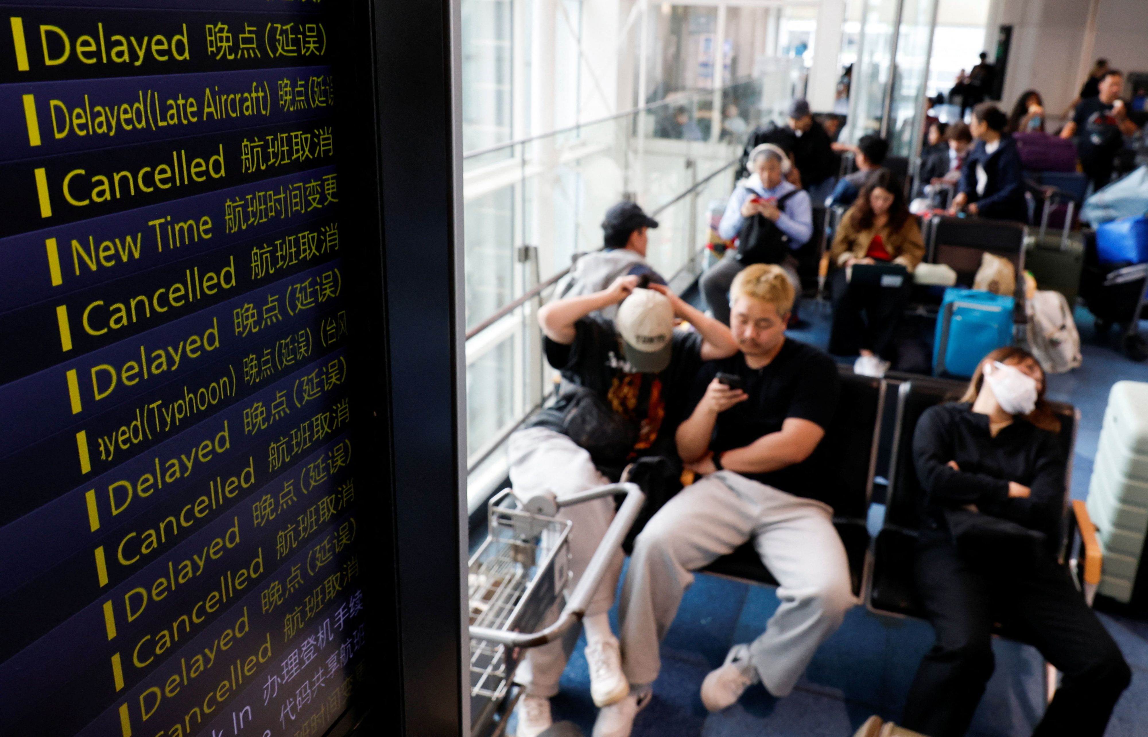 In Japan wurden zahlreiche Flüge gestrichen.