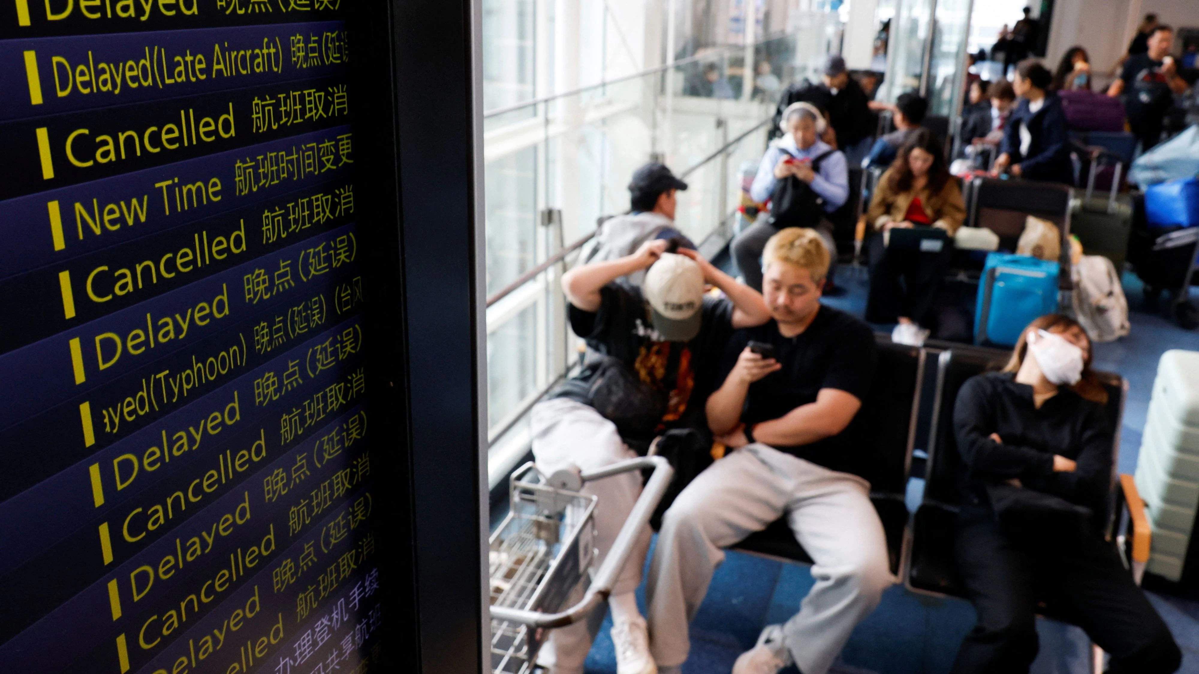 In Japan wurden zahlreiche Flüge gestrichen.