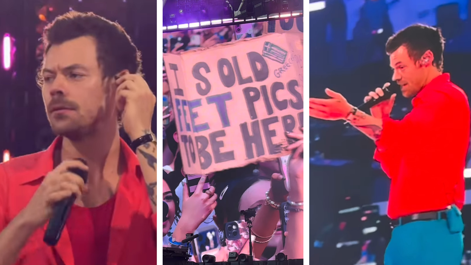 Harry Styles musste sein Konzert wegen einem Fan-Schild unterbrechen.
