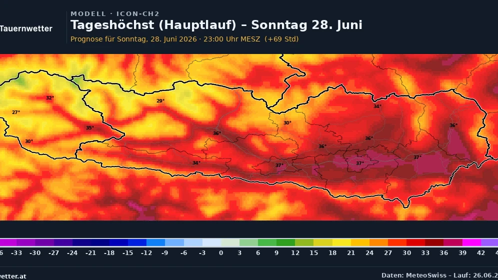 Prognose für Sonntag, 28. Juni