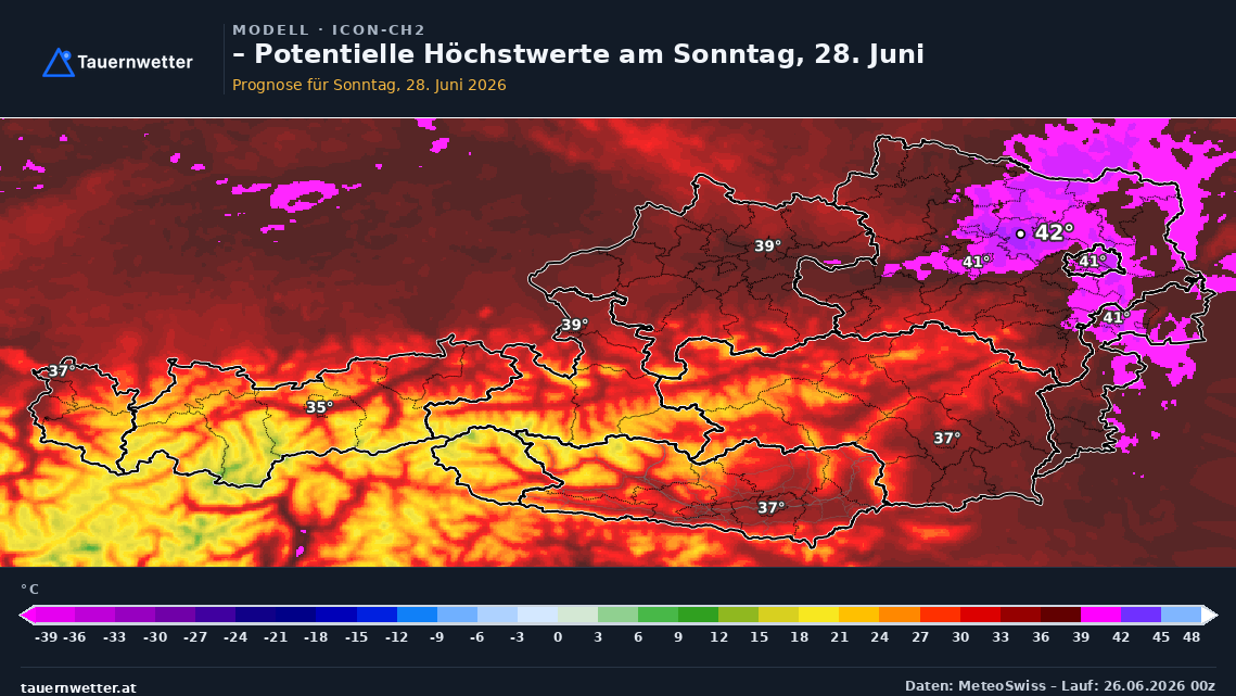 Heute.at - Prognose für Österreich noch viel heißer als bekannt