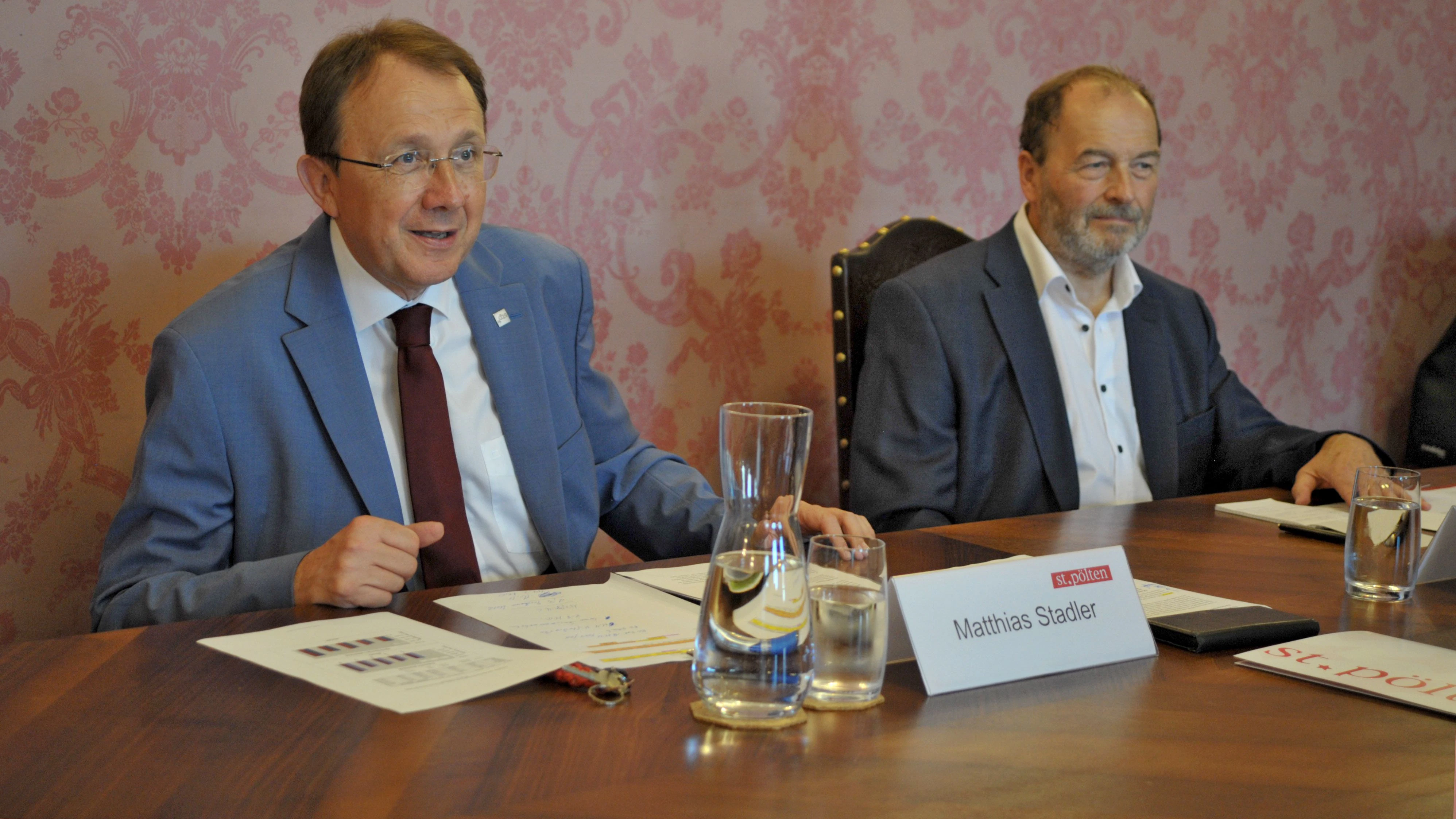 Bürgermeister Matthias Stadler (SPÖ) und sein Vertreter, Stadtrat Walter Heimerl-Lesnik (Grünen).