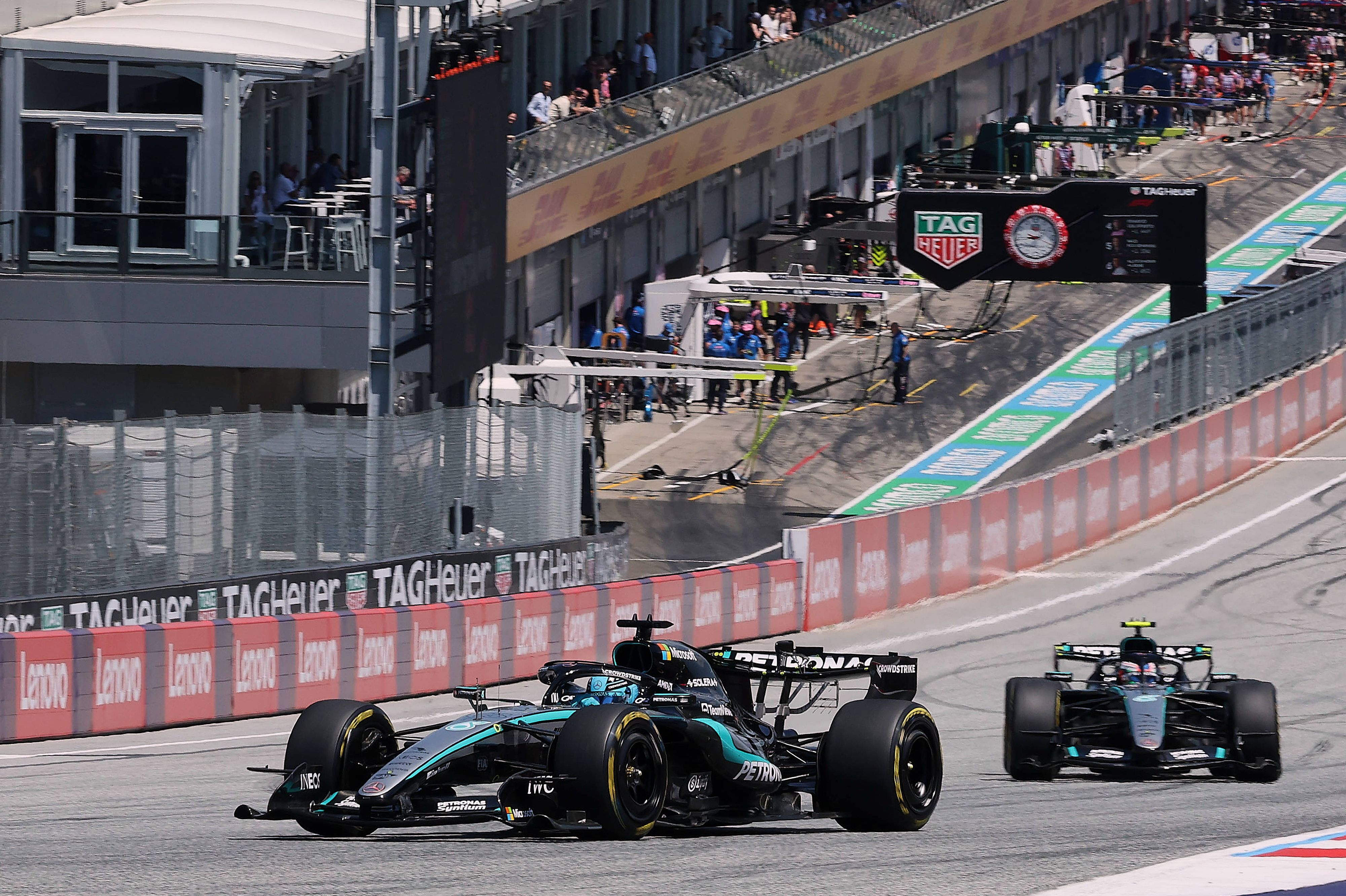 Die Mercedes-Piloten geben in Spielberg den Ton an. 