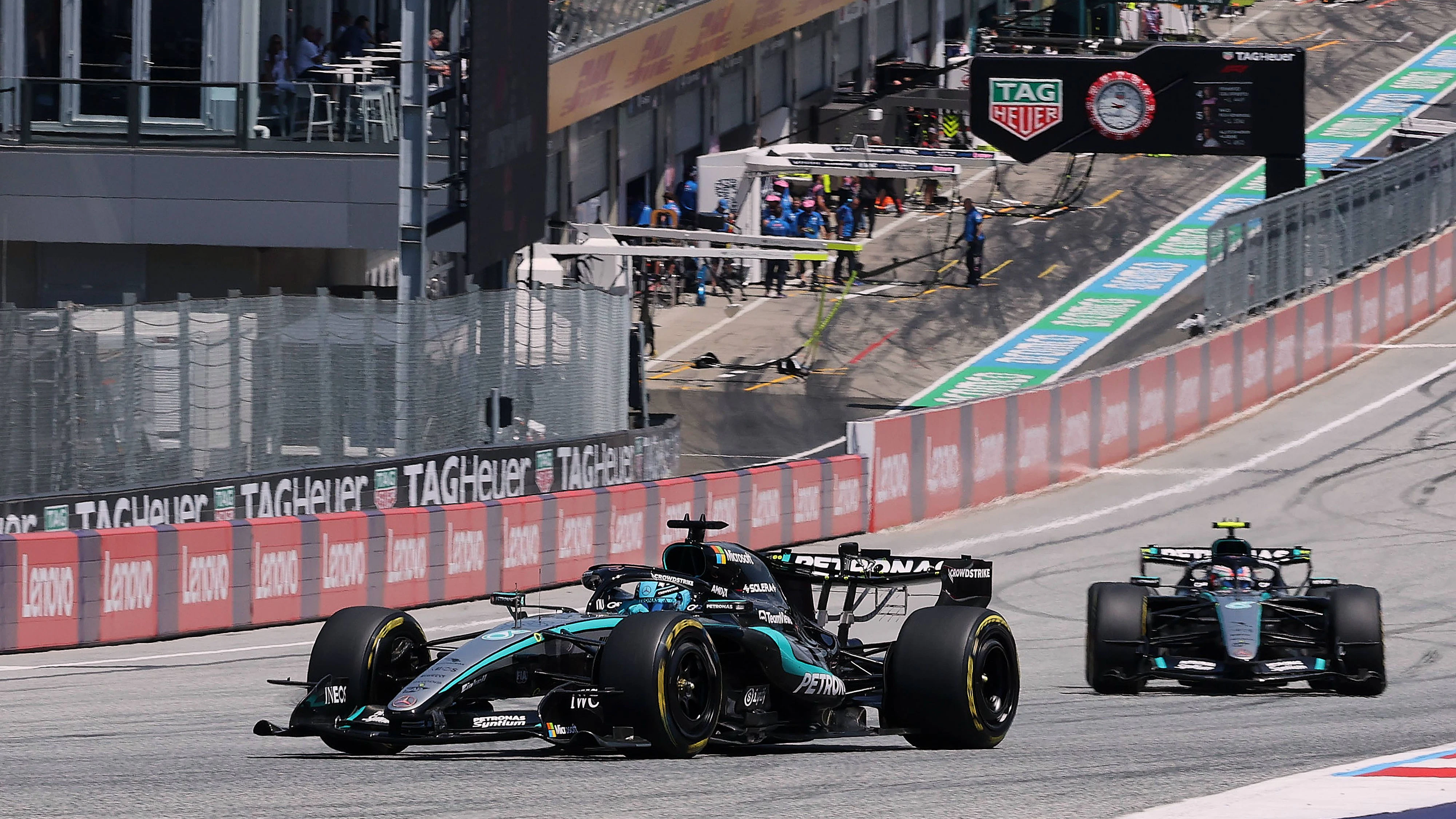 Die Mercedes-Piloten geben in Spielberg den Ton an. 