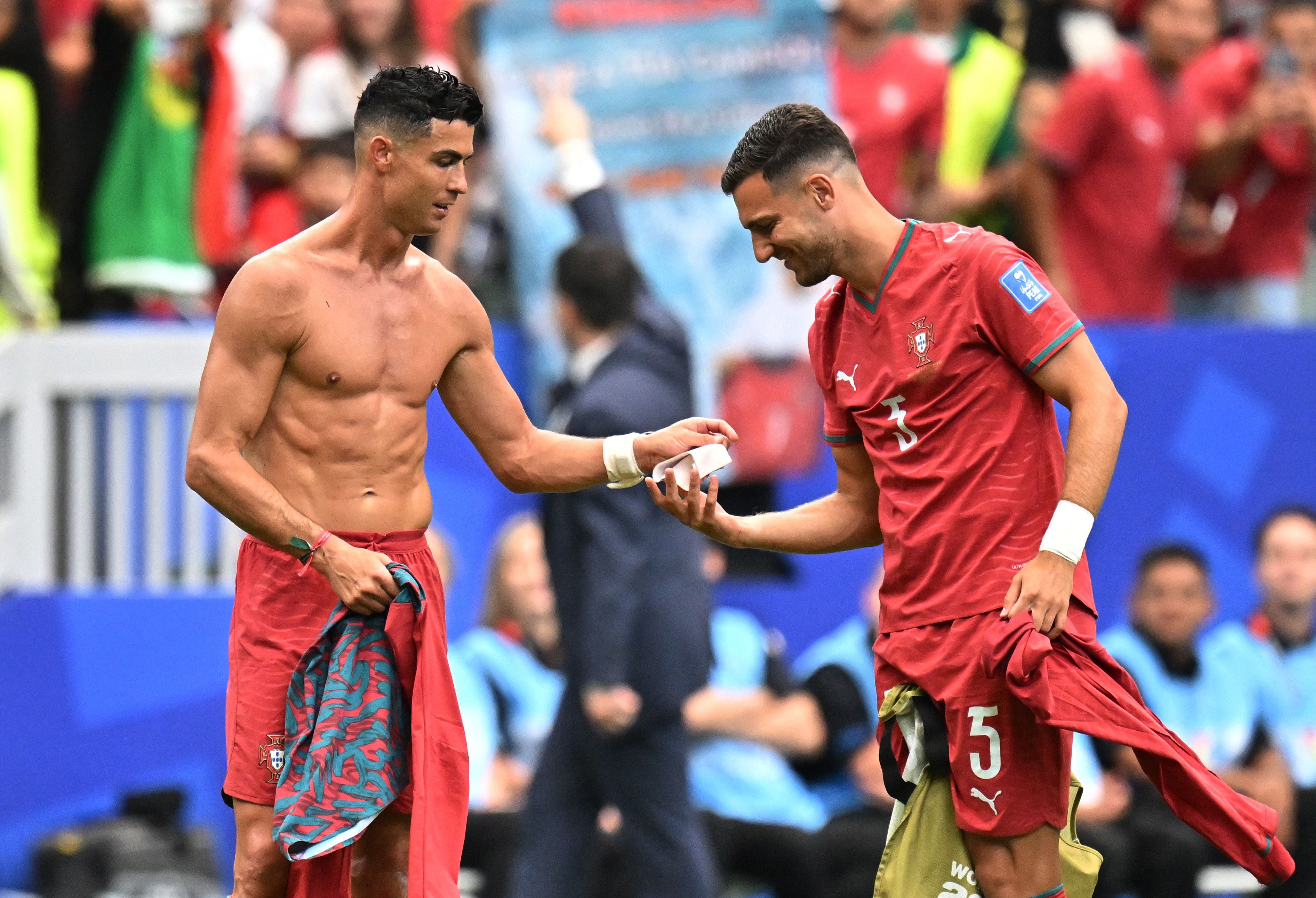 Fußball-Gigant Cristiano Ronaldo. 