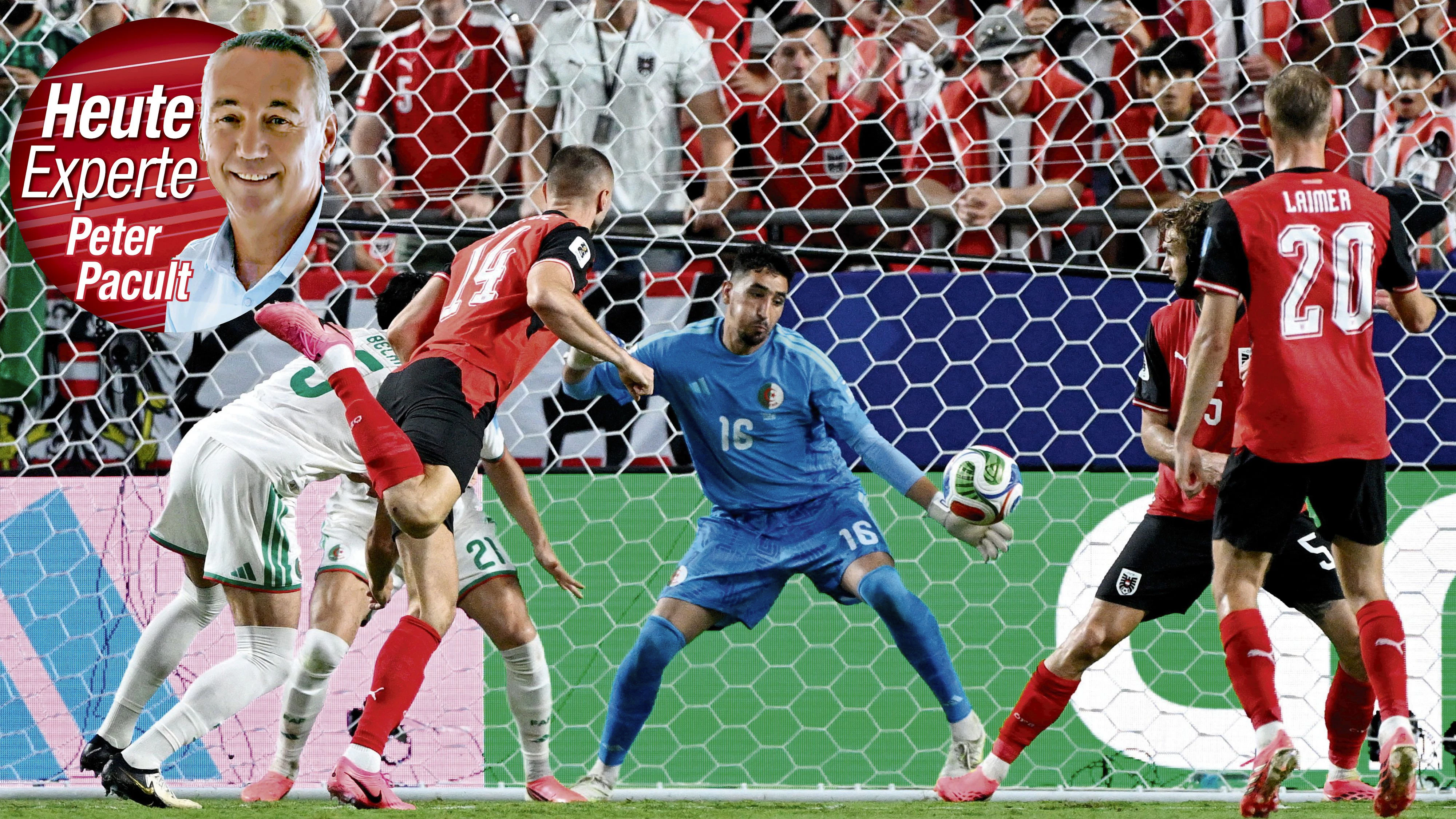 Sasa Kalajdzic köpft in der Nachspielzeit Österreichs 3:3 gegen Algerien.