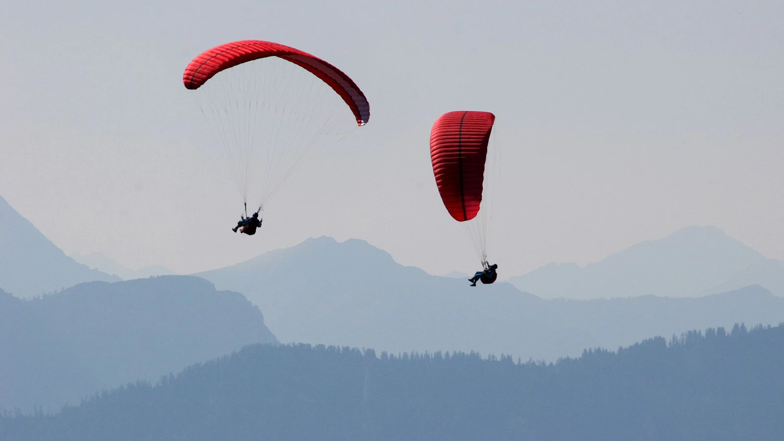 Paraglider in the bavarian Alps