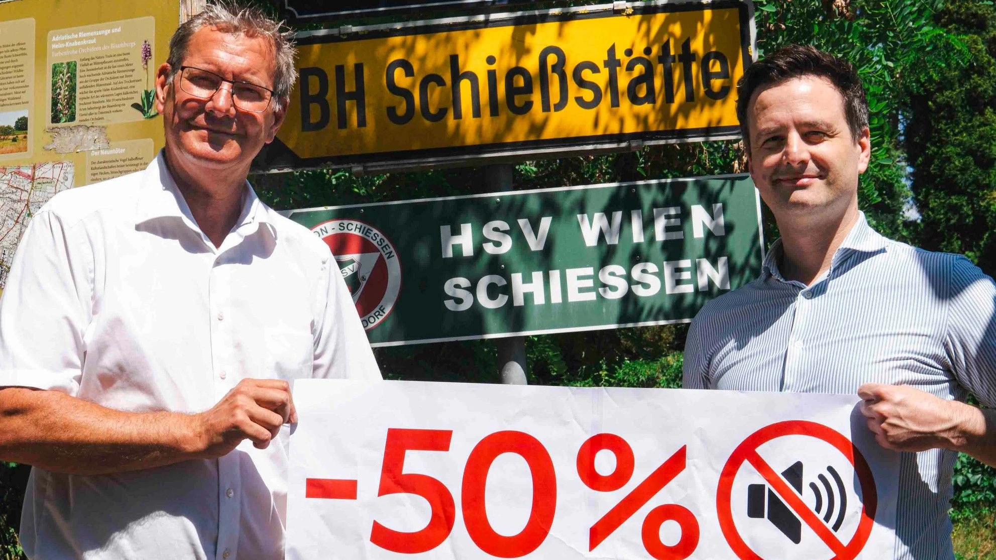 Floridsdorfs Bezirkschef Georg Papai (l.) und Nationalratsabgeordneter Bernhard Herzog (beide SPÖ)