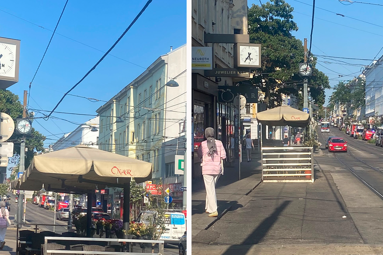 Die Einsatzkräfte eilten am Sonntagnachmittag in die Hütteldorfer Straße.