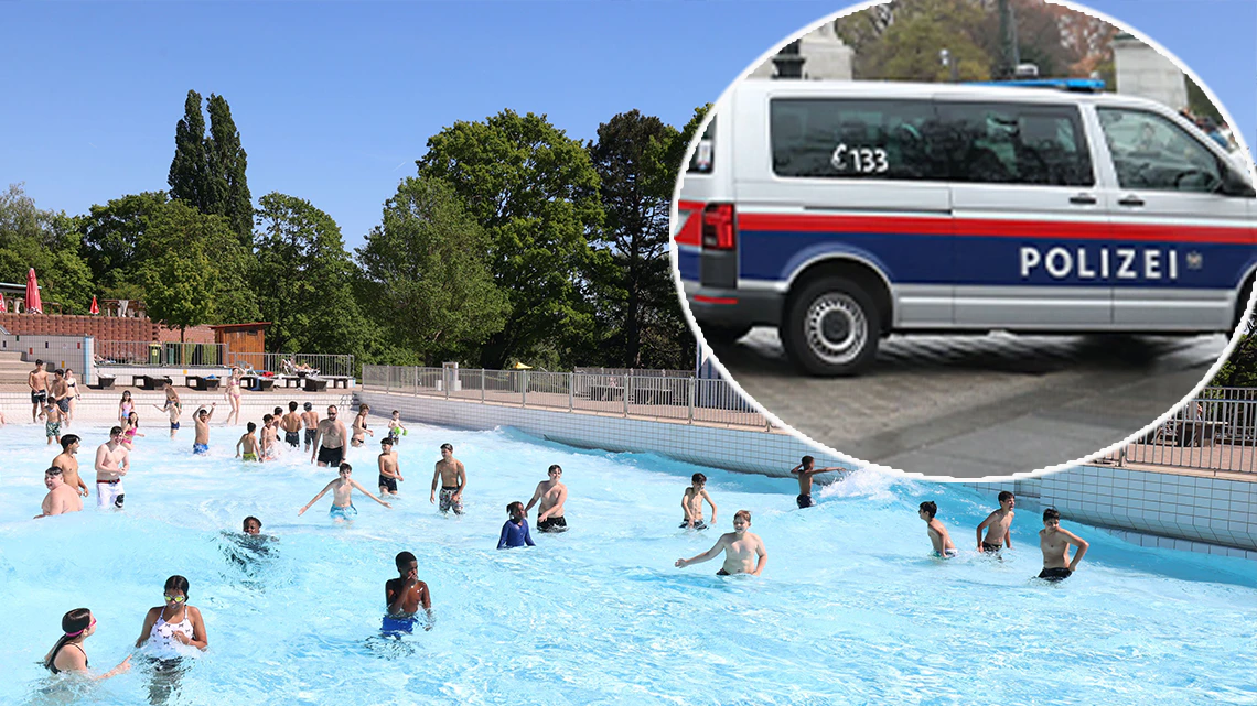 Die Polizei rückte am Sonntag ins Laaerbergbad aus.