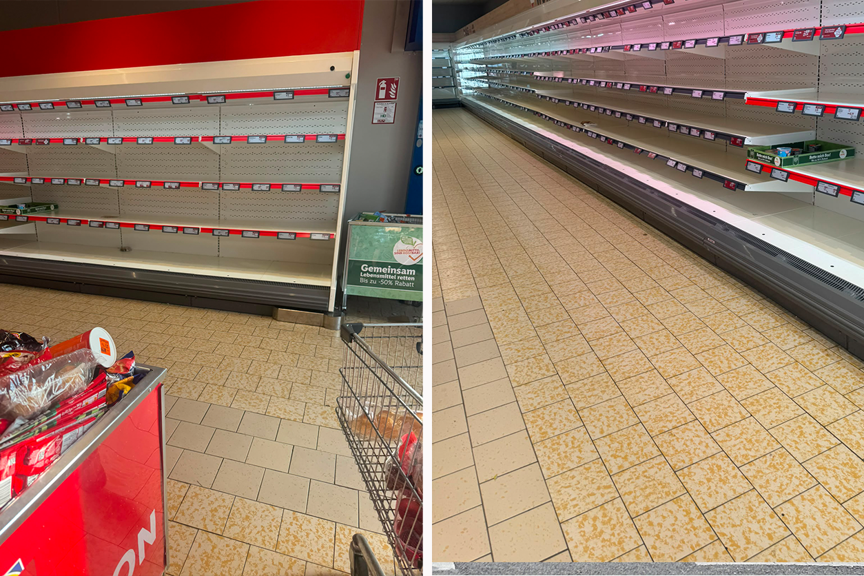 Gähnende Leere in einem Bereich des beliebten Diskonters.