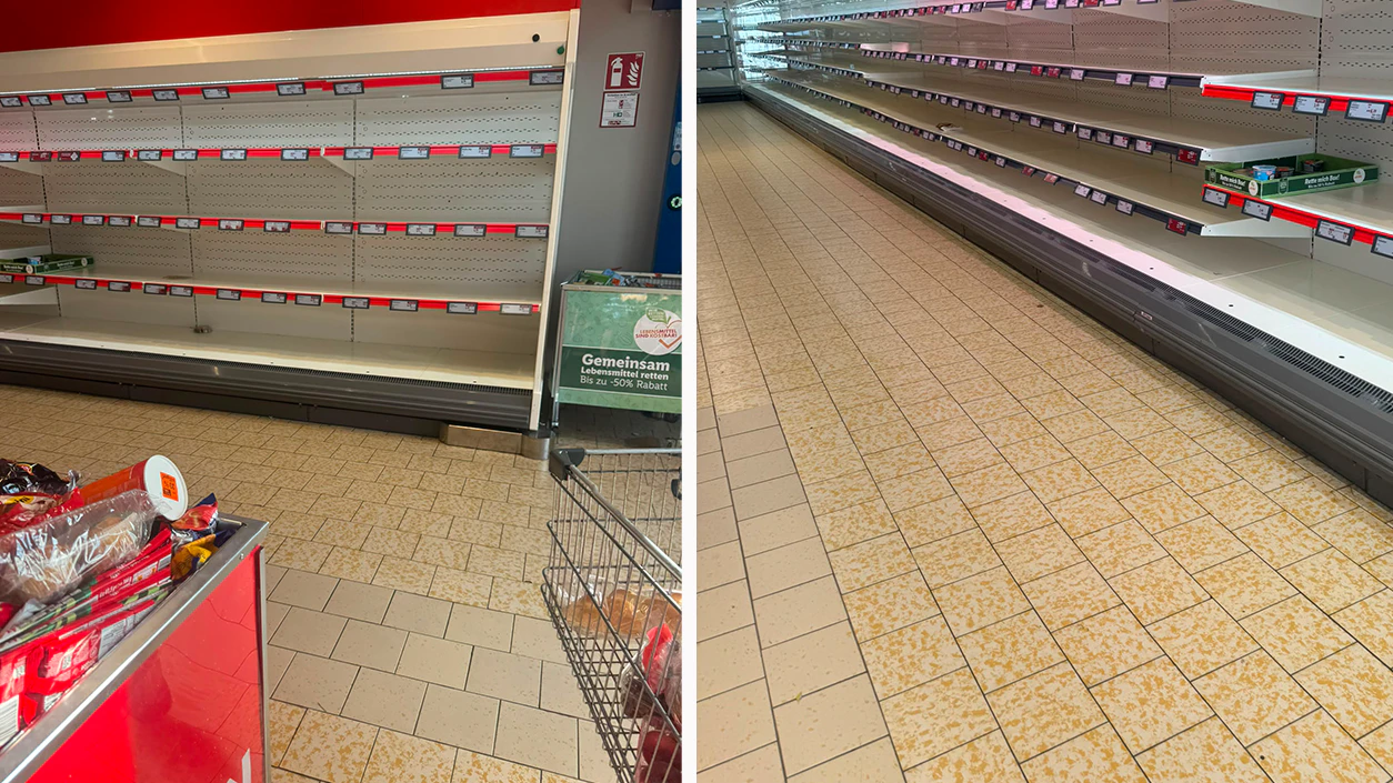 Gähnende Leere in einem Bereich des beliebten Diskonters.