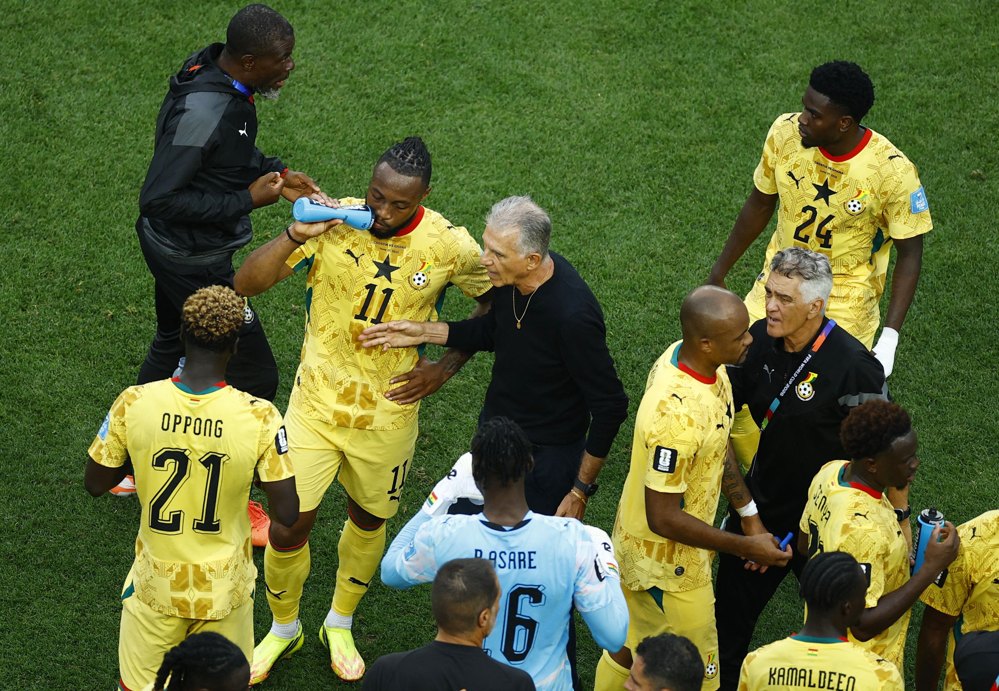 Carlos Queiroz mit seinen Ghana-Stars