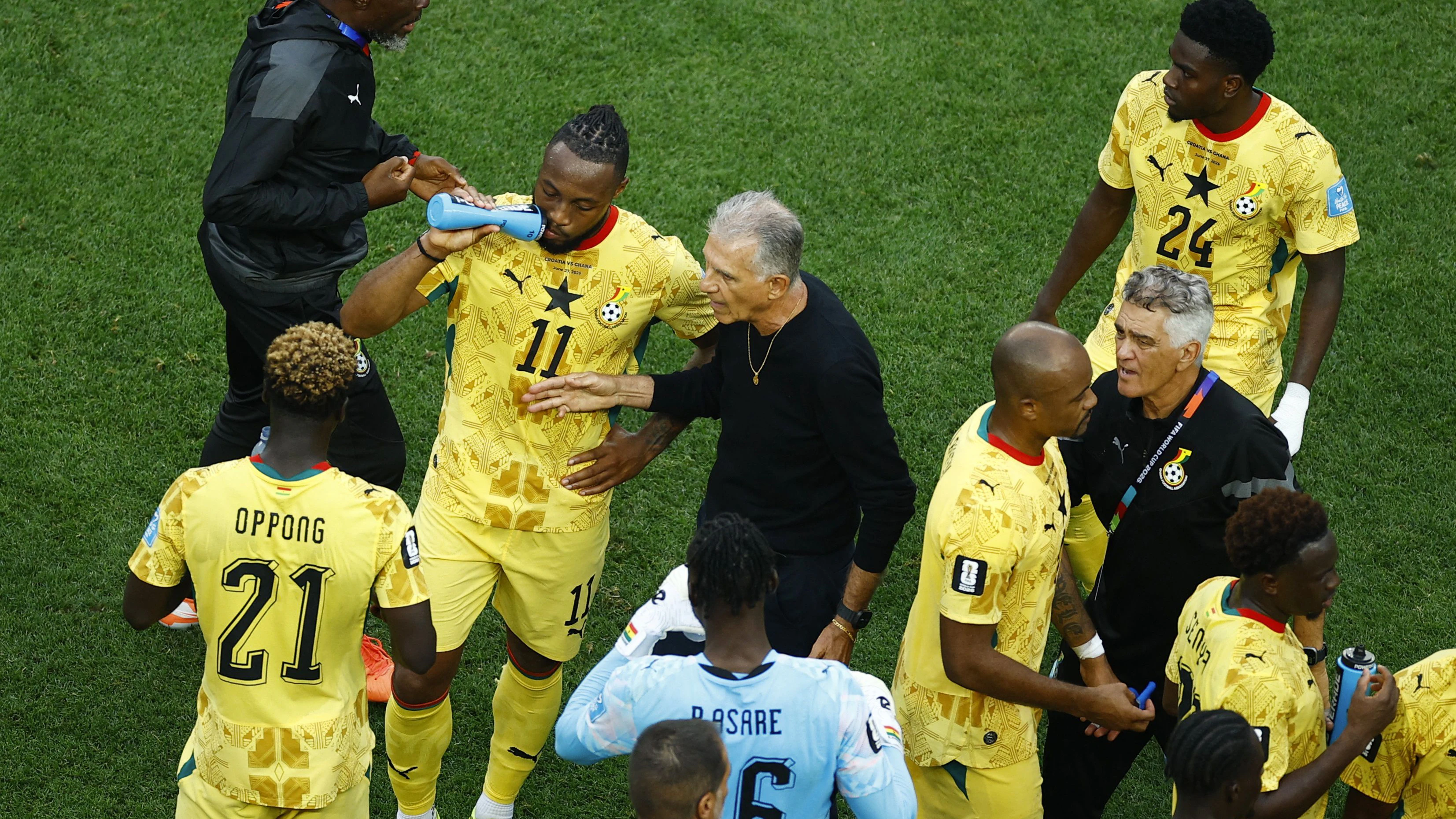 Carlos Queiroz mit seinen Ghana-Stars
