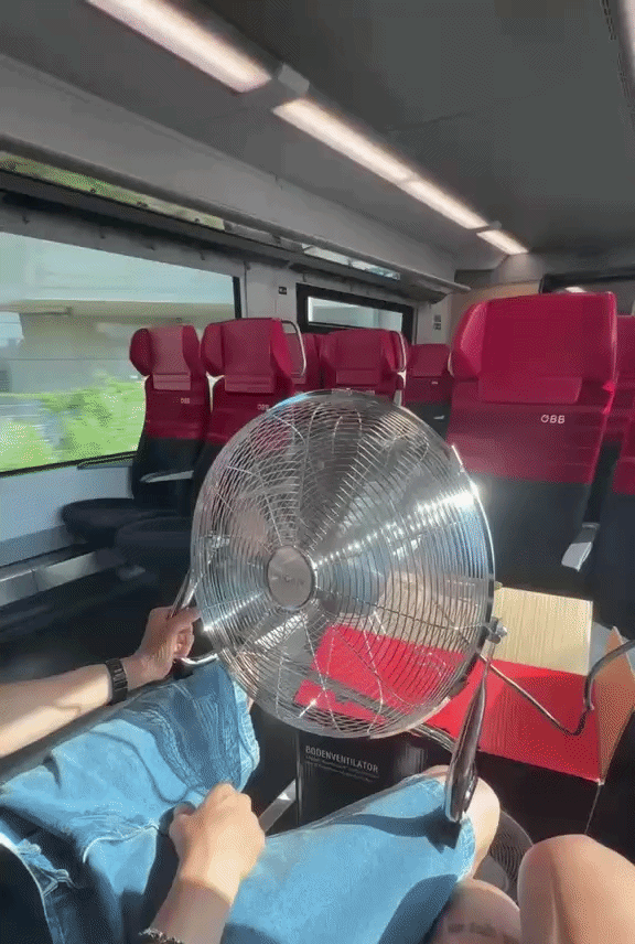 Heute.at - Wiener kühlt ÖBB-Waggon mit eigenem Ventilator