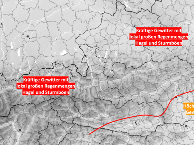 Gefahr durch Gewitter am Dienstag