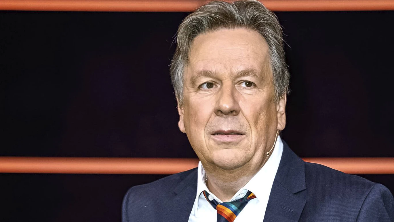 Moderator und Wetterexperte Jörg Kachelmann während einer Aufzeichnung der MDR-Talkshow "Riverboat" 2022.