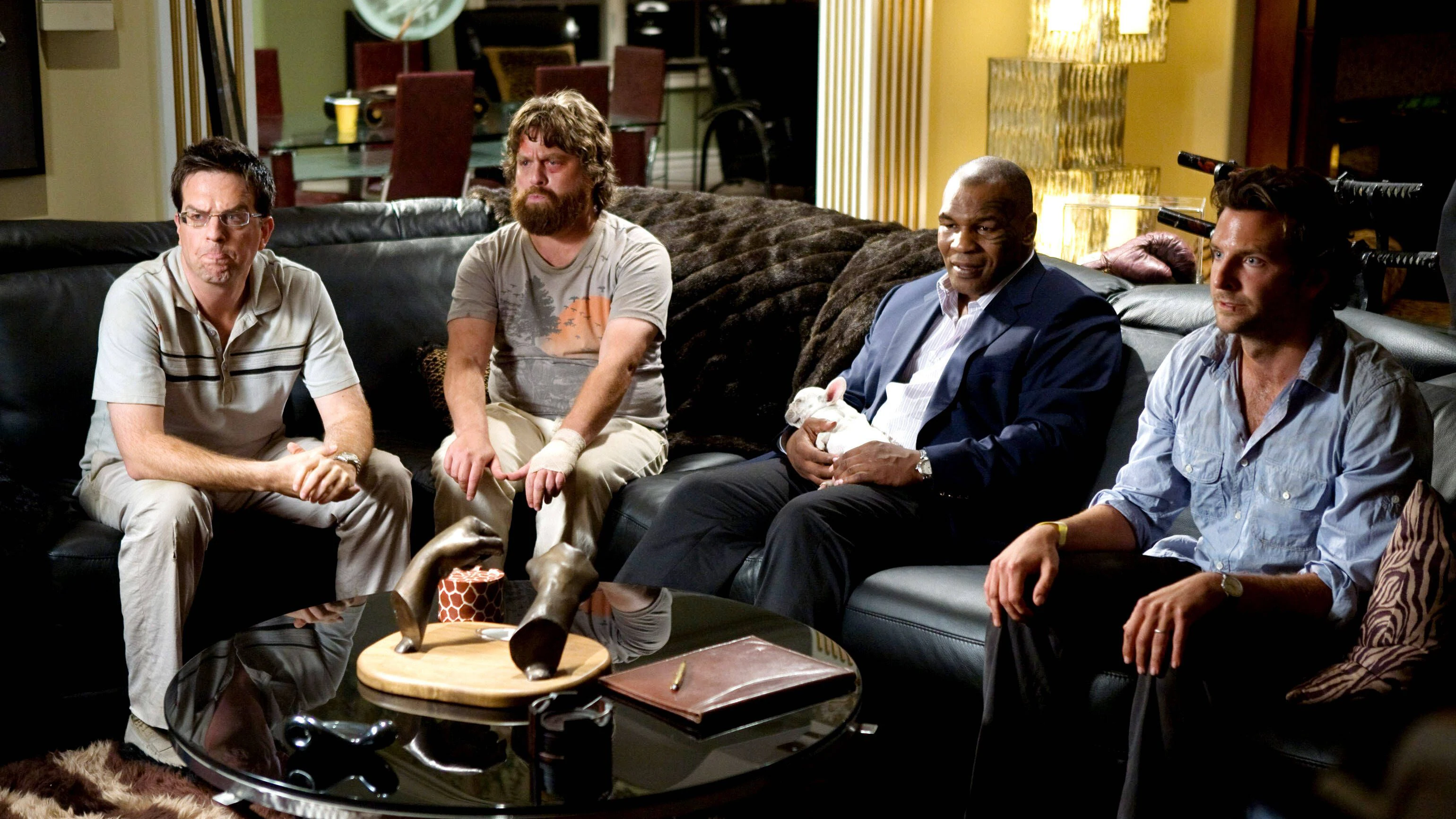 Mike Tyson spielt in dem Film Hangover (2009) sich selbst. Er tritt in der Komödie als die Box-Legende Mike Tyson auf, in dessen Villa das „Wolfpack“ einbricht, nachdem sie seinen Tiger gestohlen haben.