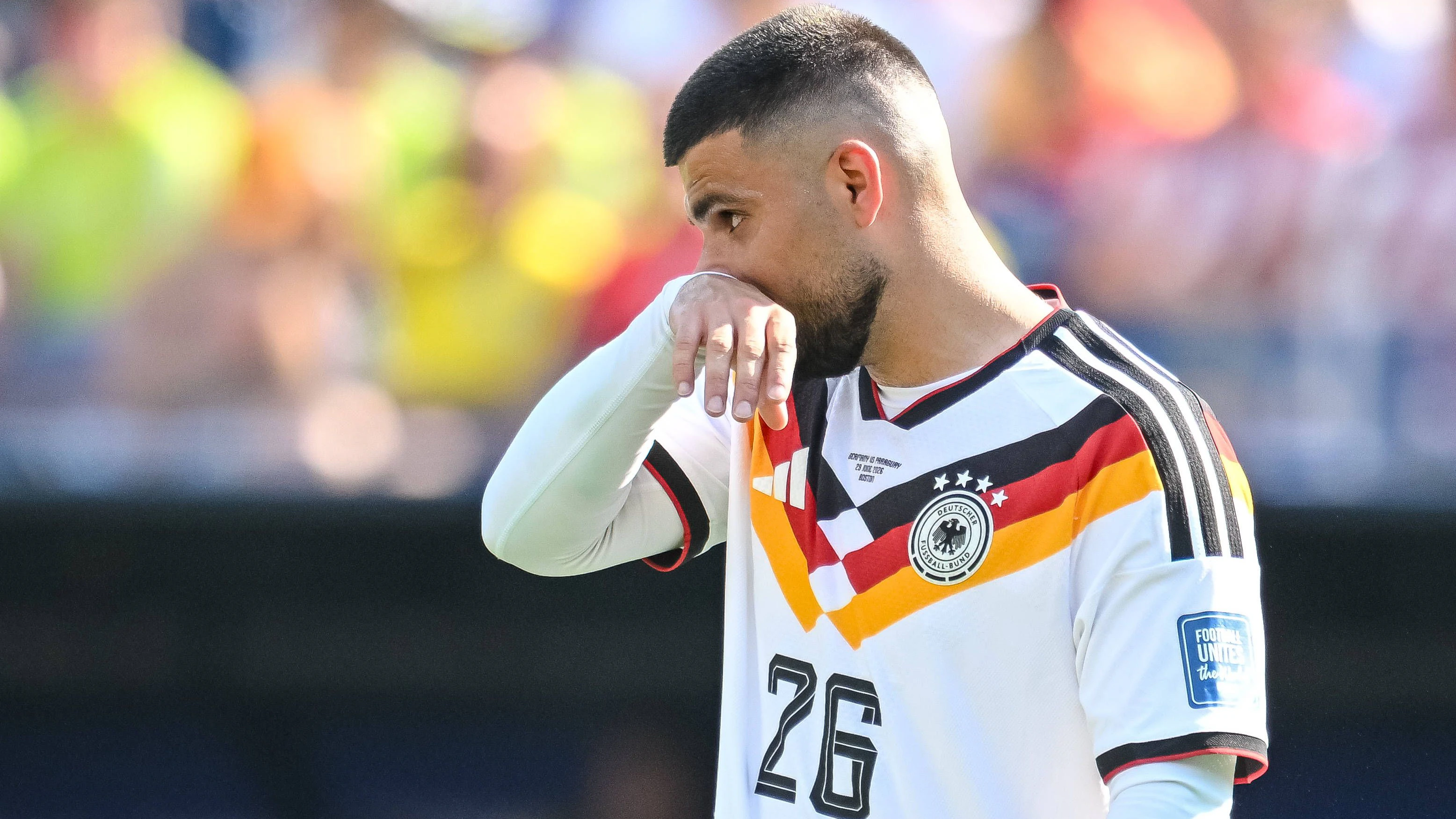 Deutschlands umstrittener Stürmer Deniz Undav. 