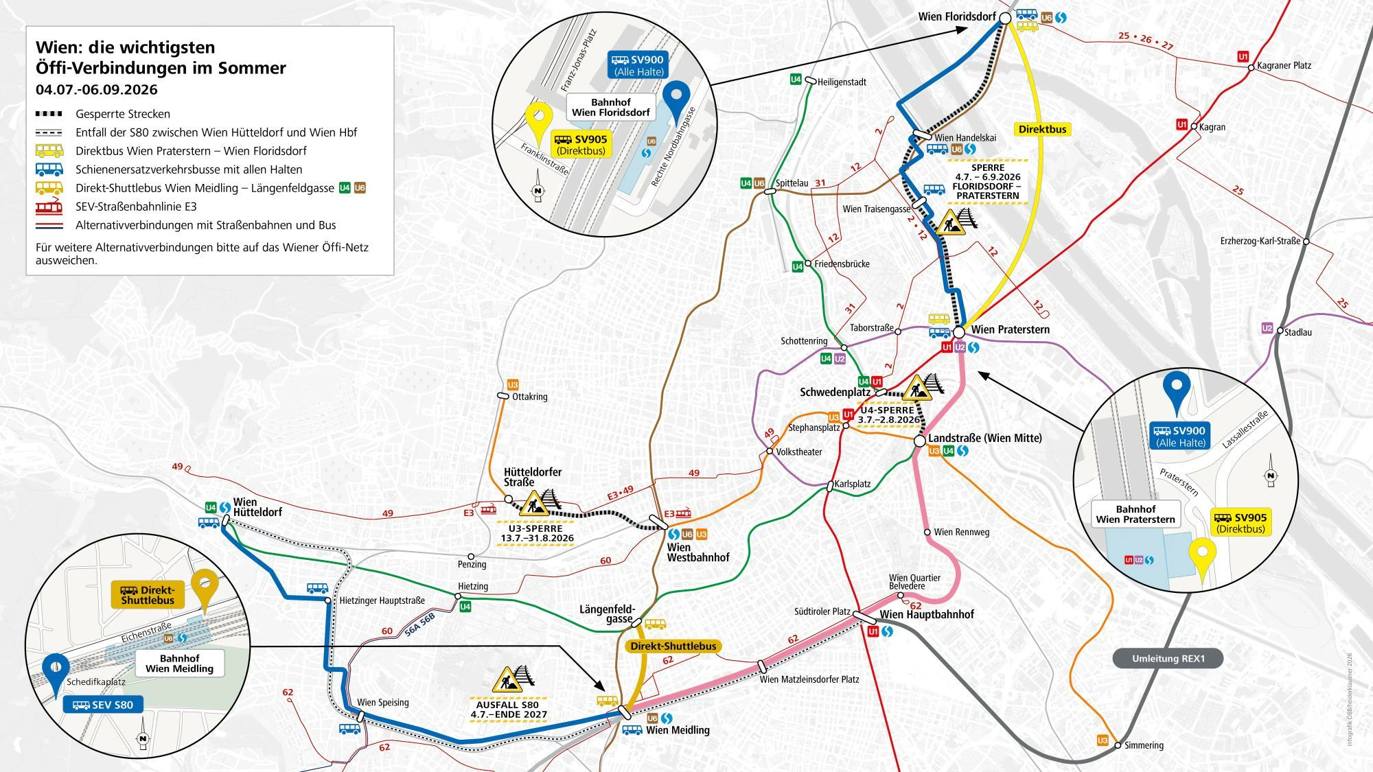 Ab 4. Juli sind Teilstrecken der S-Bahn-Stammstrecke und der S80 gesperrt.