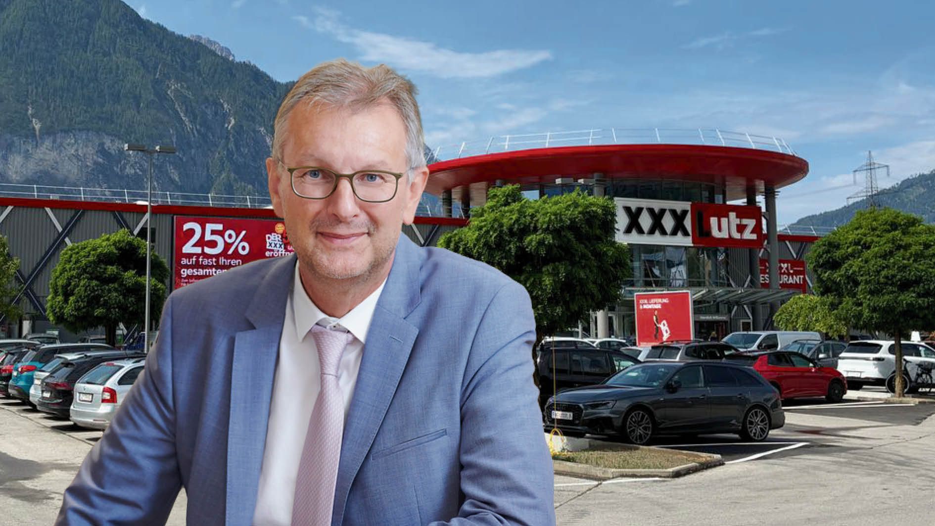 XXXLutz-Sprecher Thomas Saliger: In Osttirol eröffnet die 50. XXXLutz-Filiale Österreichs.