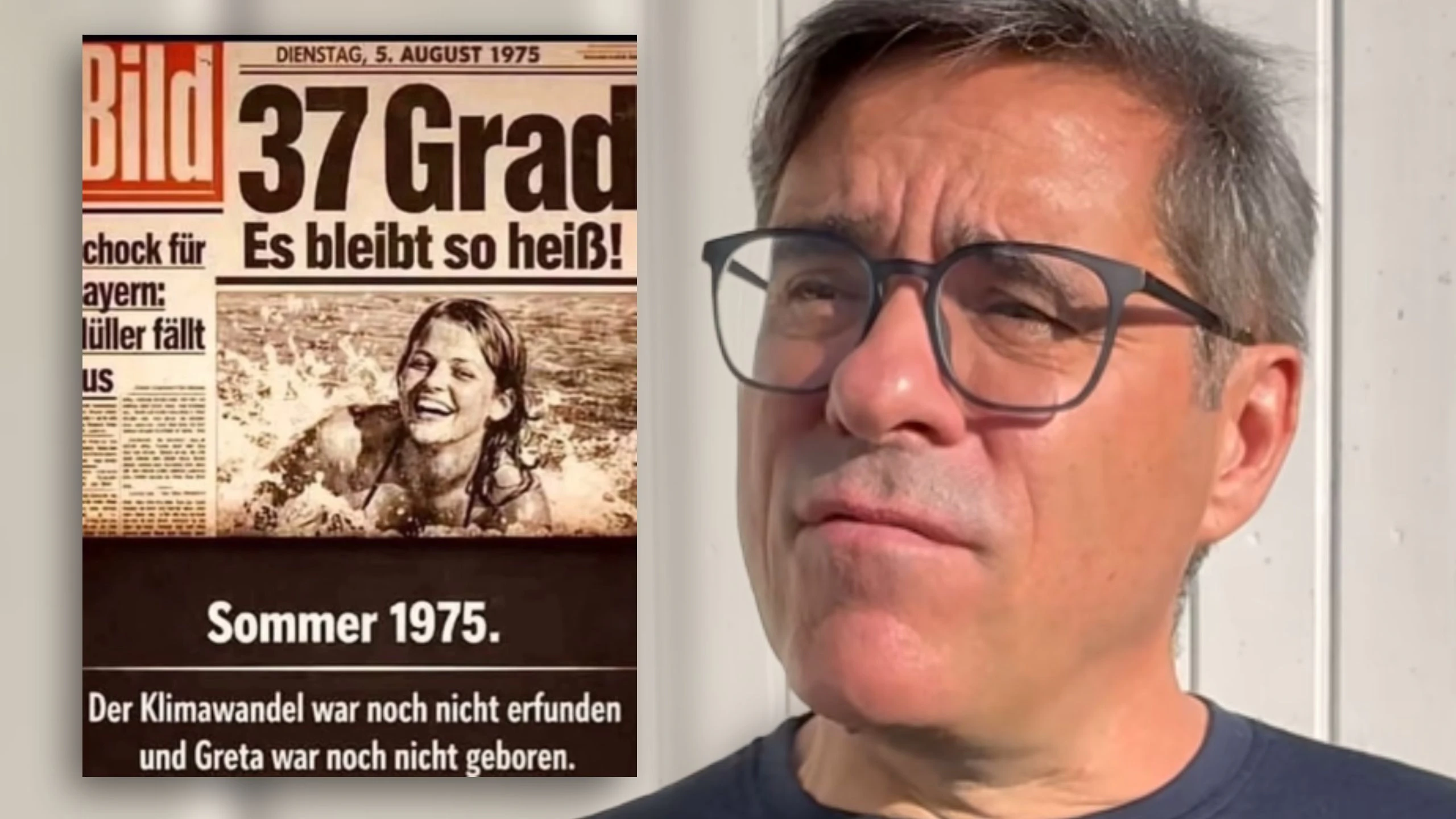Meteorologe Andreas Jäger kann über solche Meme-Bildchen, die den Klimawandel als Fake abstempeln, nicht lachen.