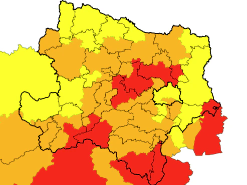 Die aktuellen Unwetterwarnungen für Wien und Niederösterreich.