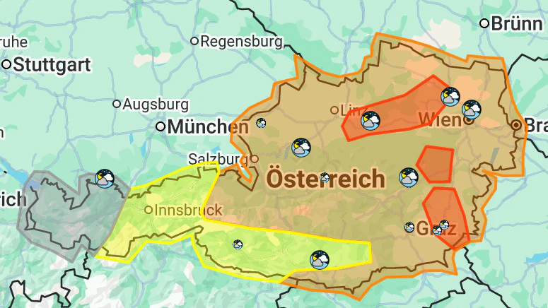 Heute.at - Warnstufe Rot! Schwere Unwetter treffen ganz Österreich