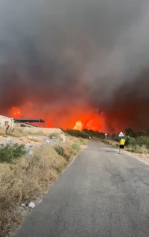 Aufnahmen einer lokalen Feuerwehr zeigten das Ausmaß des Brandes, bei dem glücklicherweise niemand verletzt wurde.