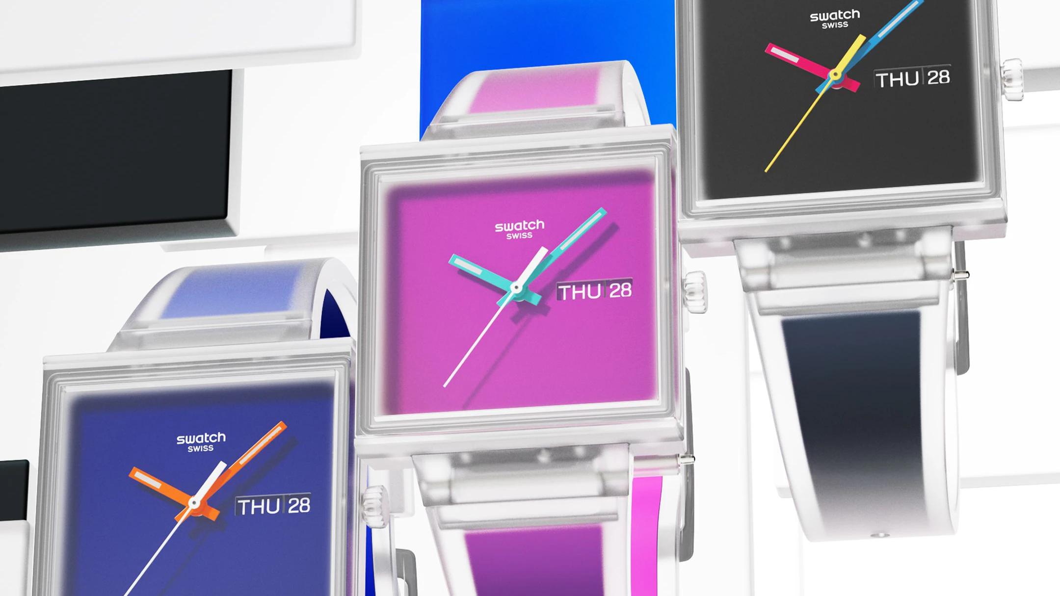 "What if…Jelly?"-Kollektion: farbintensive Zifferblätter, kombiniert mit durchsichtigen Gehäusen und Armbändern.