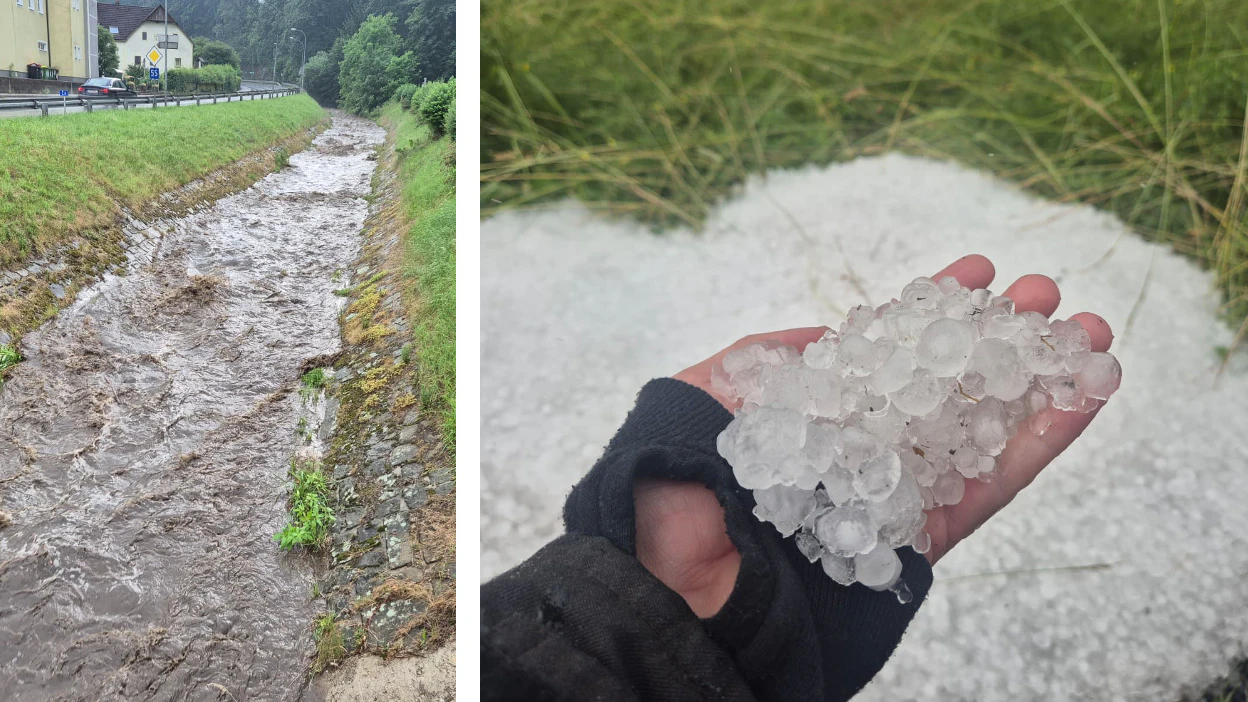 Heute.at - Unwetter wütete über NÖ – Hagel färbte Landschaft weiß