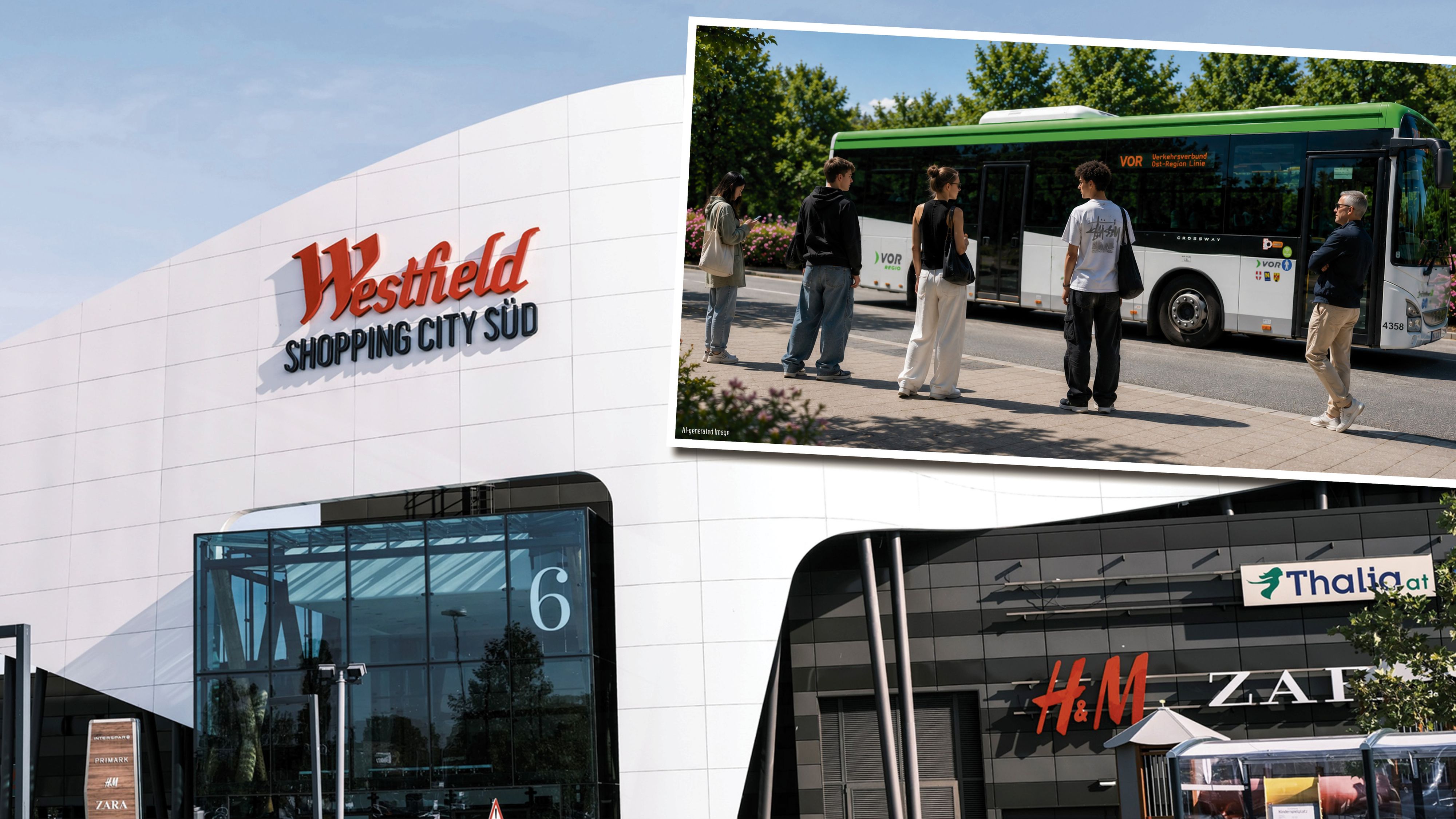 Die Shopping City Süd ist nun auch mit einem Bus von Wien aus zu erreichen. 