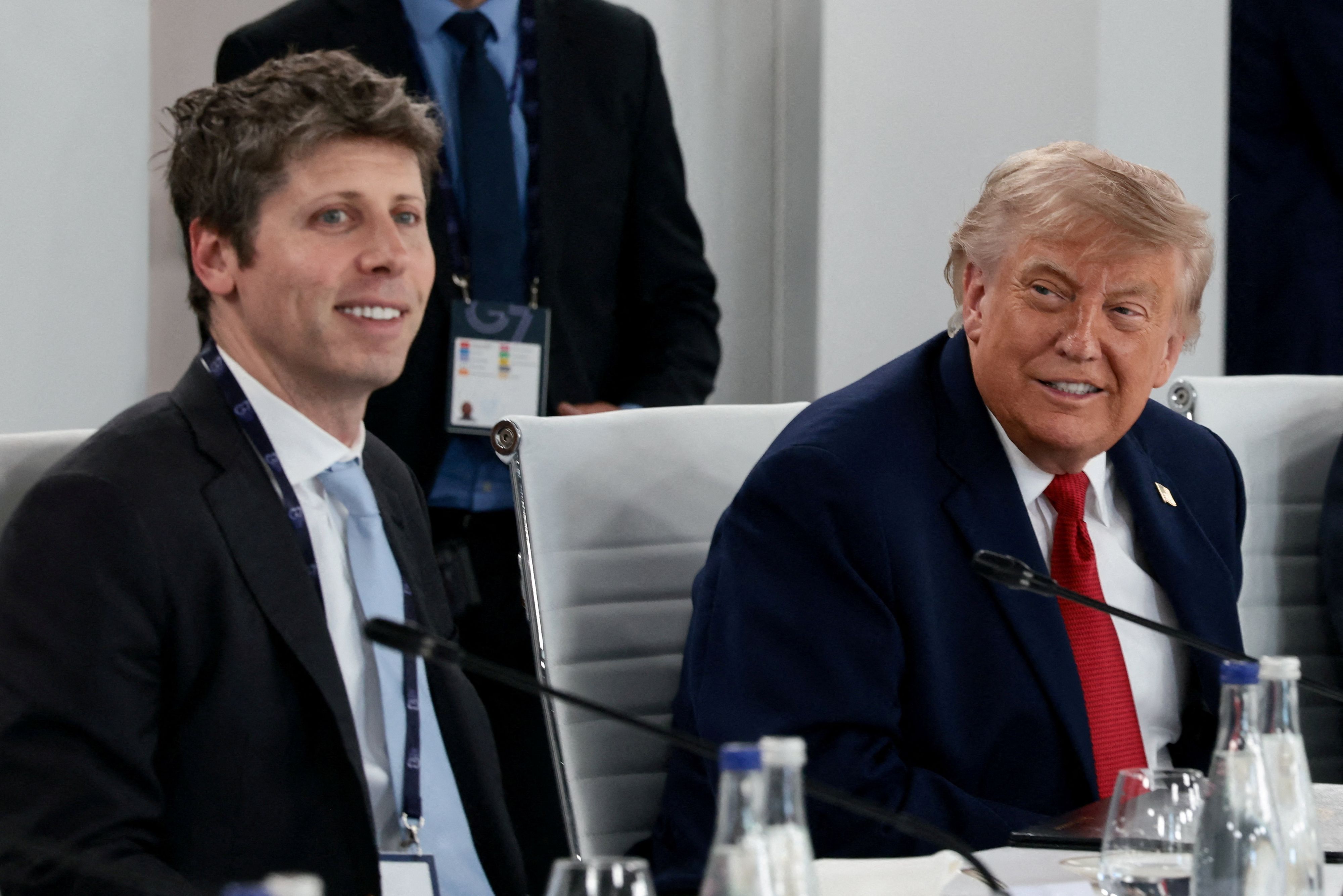OpenAI-Chef Sam Altman und US-Präsident Donald Trump.