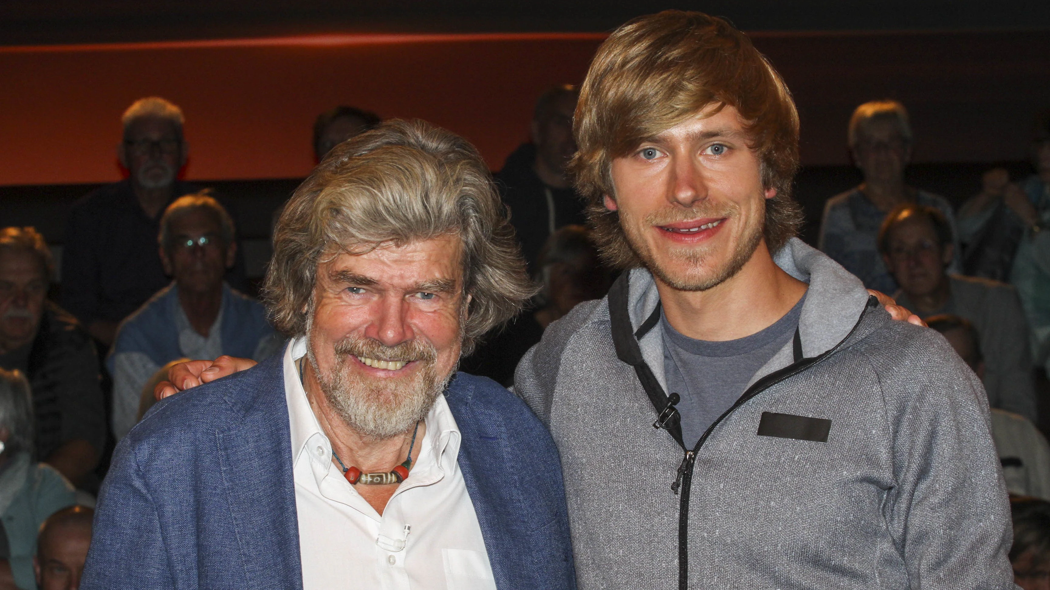 Reinhold Messner der Bergsteiger mit seinem Sohn Simon Messner .zu Gast in der ZDF Talkshow Markus Lanz im Studio am Mittwoch 11.09.2019 in Hamburg | usage worldwide