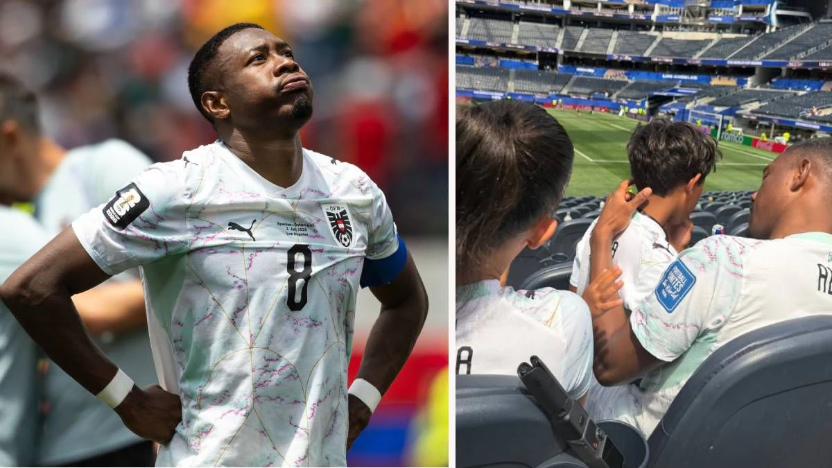 David Alaba wurde nach dem WM-Aus von seiner Familie getröstet.