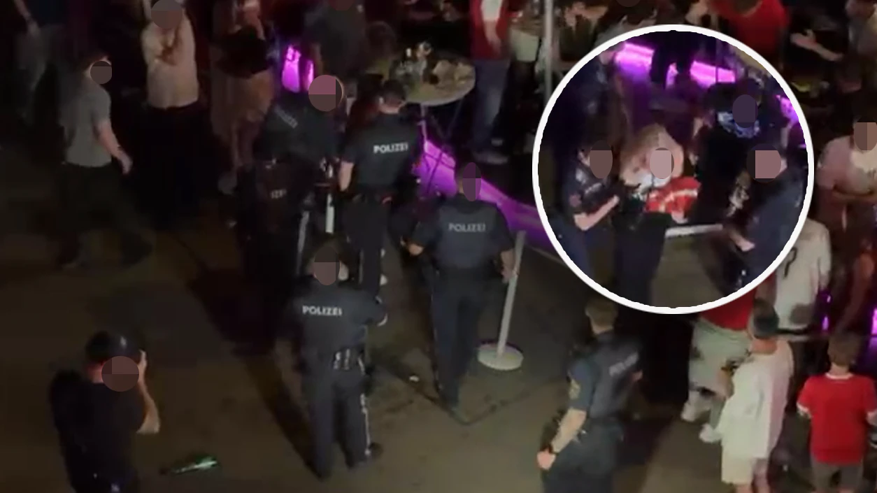 Die Situation eskalierte und eine 21-jährige wurde von einem Aschenbecher getroffen – die Polizei begleitete sie aus der Menschenmasse.