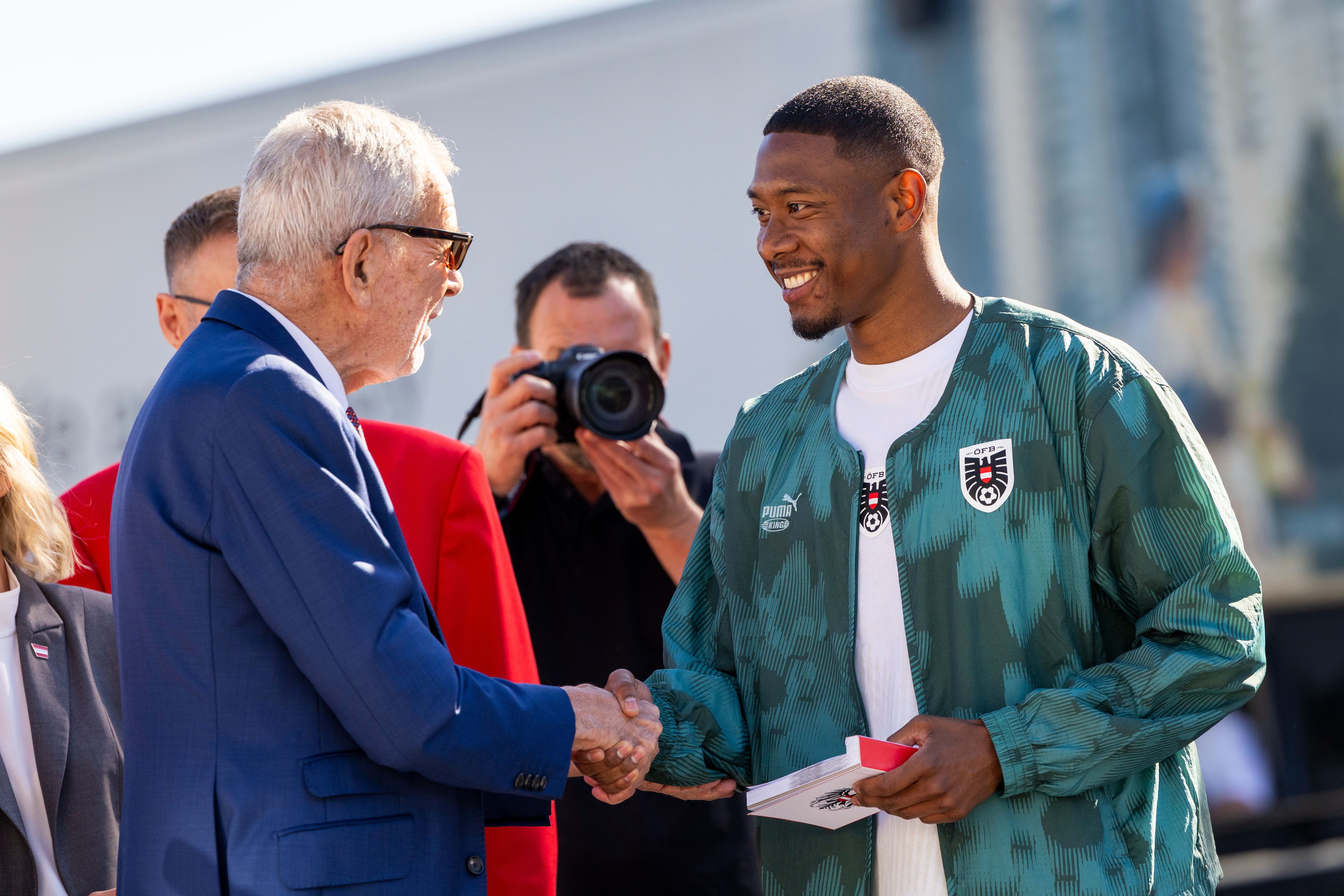 Alexander Van der Bellen und David Alaba.