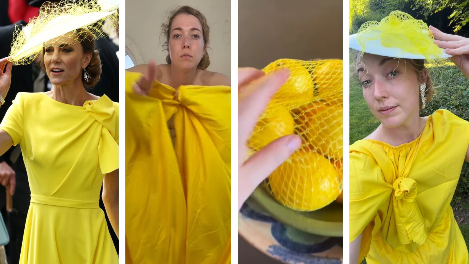 Mit Alltagsgegenständen machte Hicks das Outfit von Kate nach und begeisterte damit Millionen.