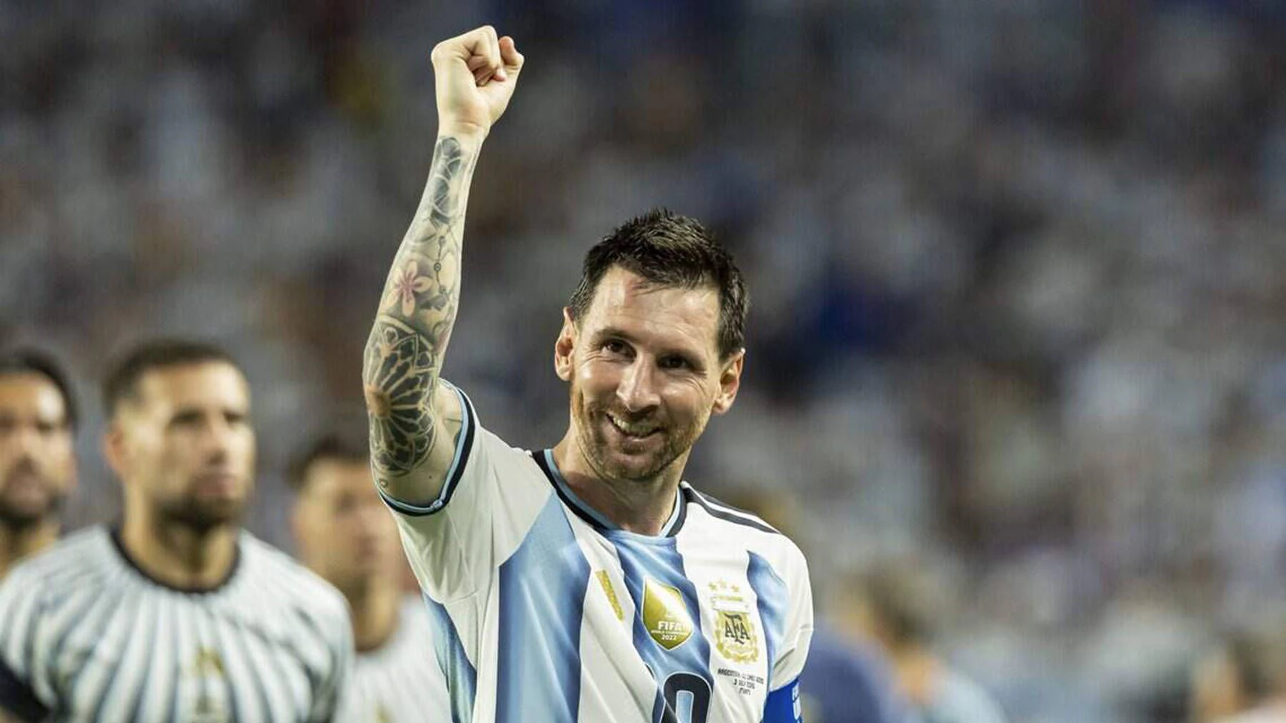 July 4, 2026, Miami Gardens, Florida, United States: Argentina forward Lionel Messi 10 reacts after defeating Cape Verde in their FIFA World Cup 2026 Round of 32 soccer match at Hard Rock Stadium Miami Stadium on Friday, July 3, 2026, in Miami Gardens, Florida. Miami Gardens United States - ZUMAm67_ 20260704_zaf_m67_002 Copyright: xMatiasxJ.xOcnerx