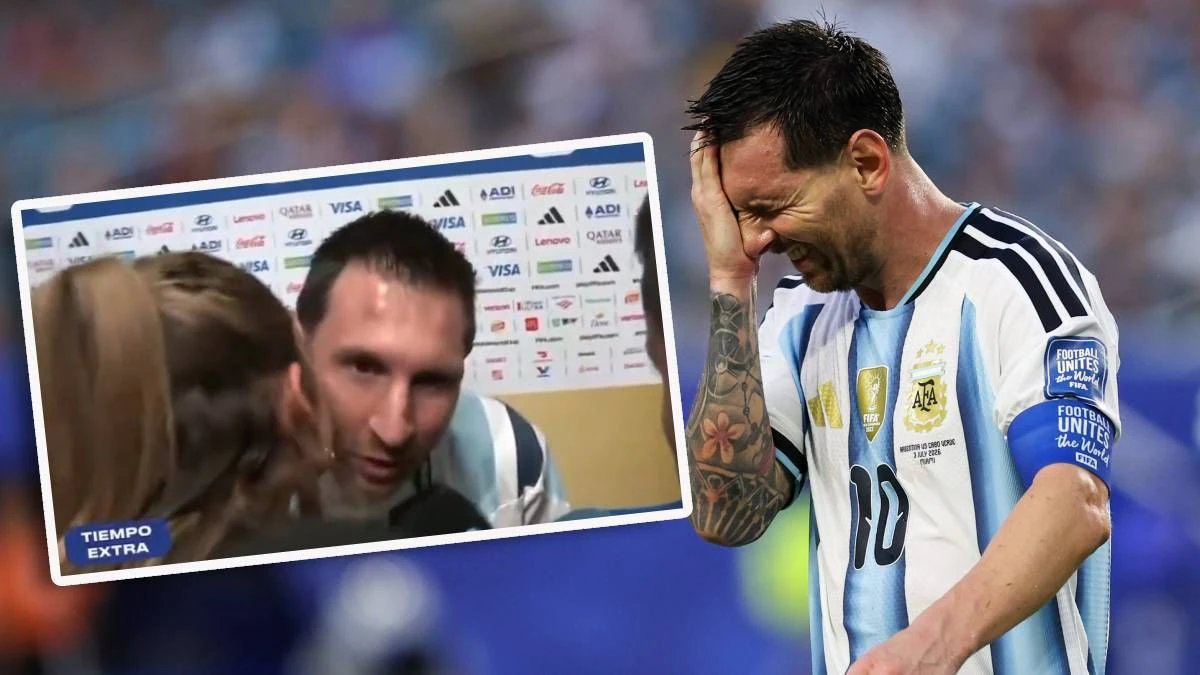 Lionel Messi und die Journalistin Sofi Martinez.