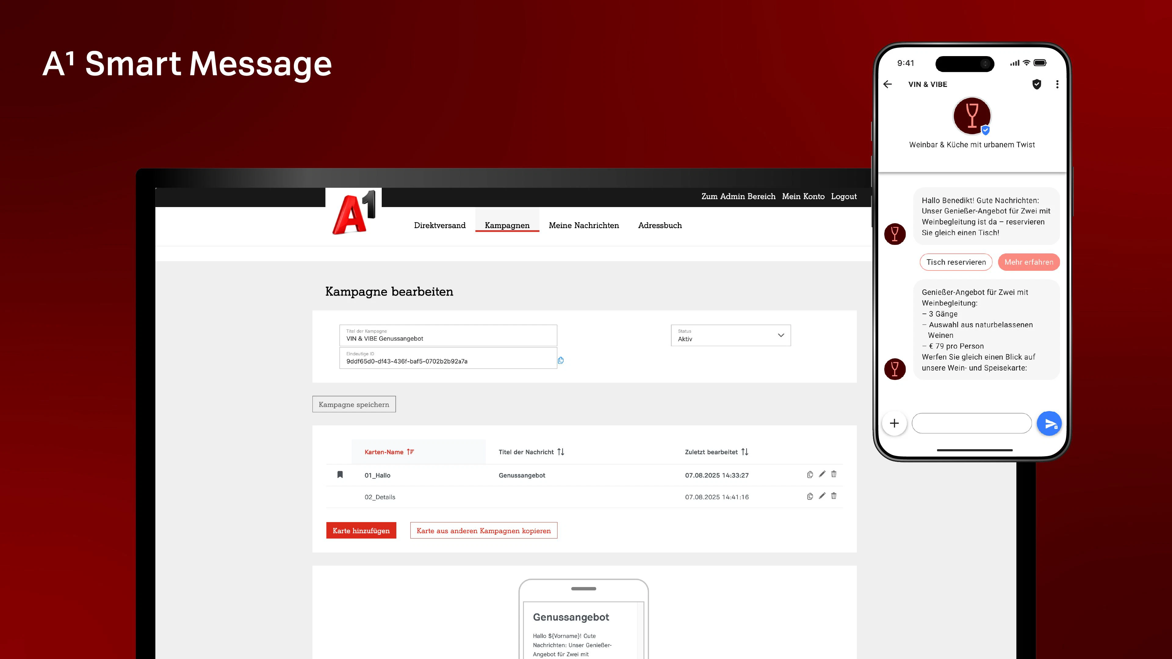 A1 Smart Message: A1 startet Plattform für interaktive und sichere Business-Nachrichten.